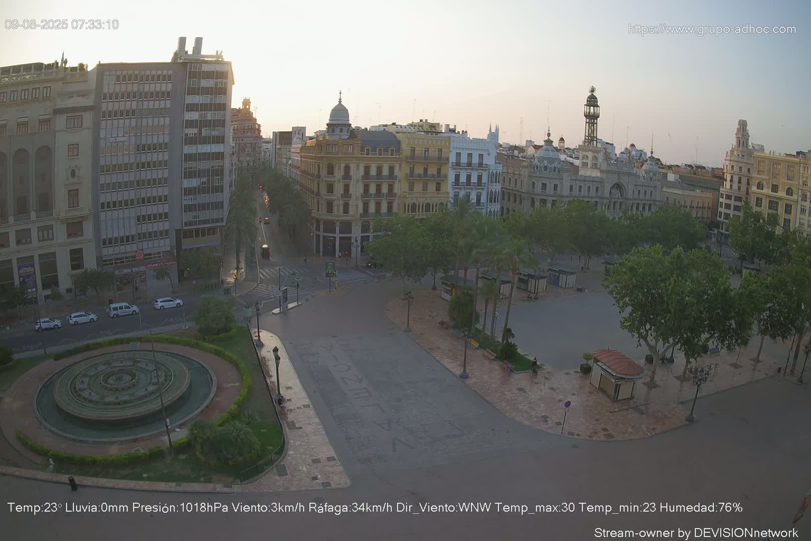 Valencia City , Plaza del Ayuntamiento Square Live Cam - Valencia,  Comunidad Valenciana, Spain