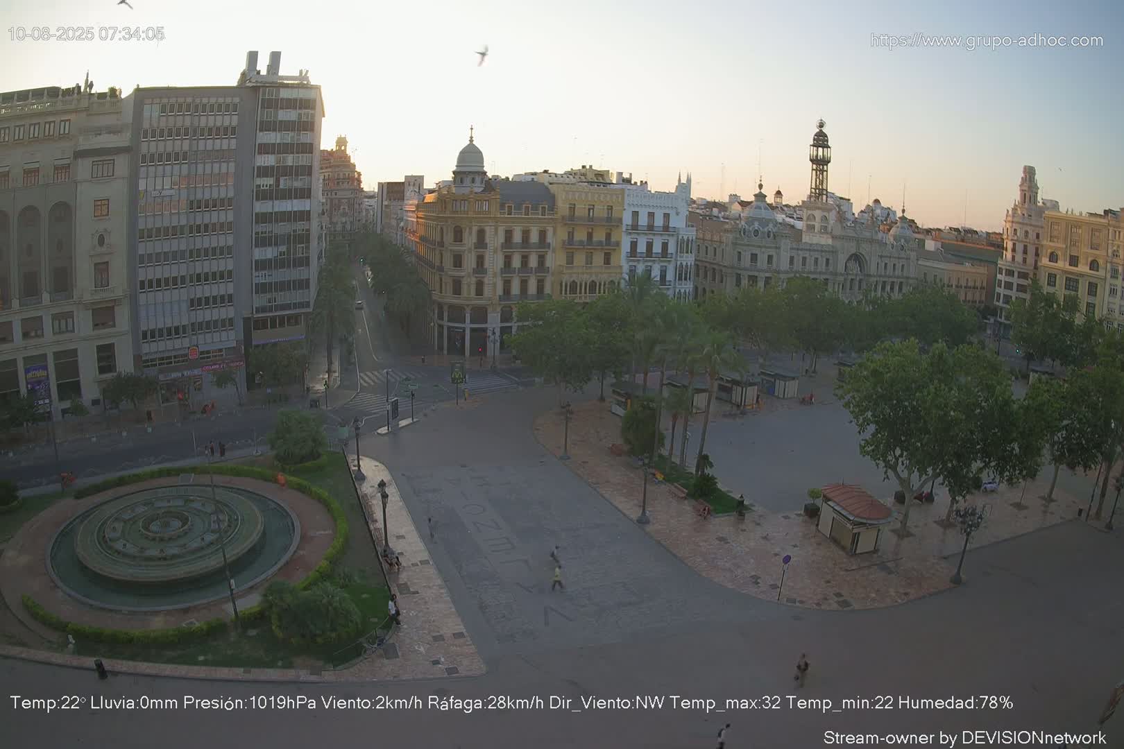 Valencia City , Plaza del Ayuntamiento Square Live Cam - Valencia,  Comunidad Valenciana, Spain