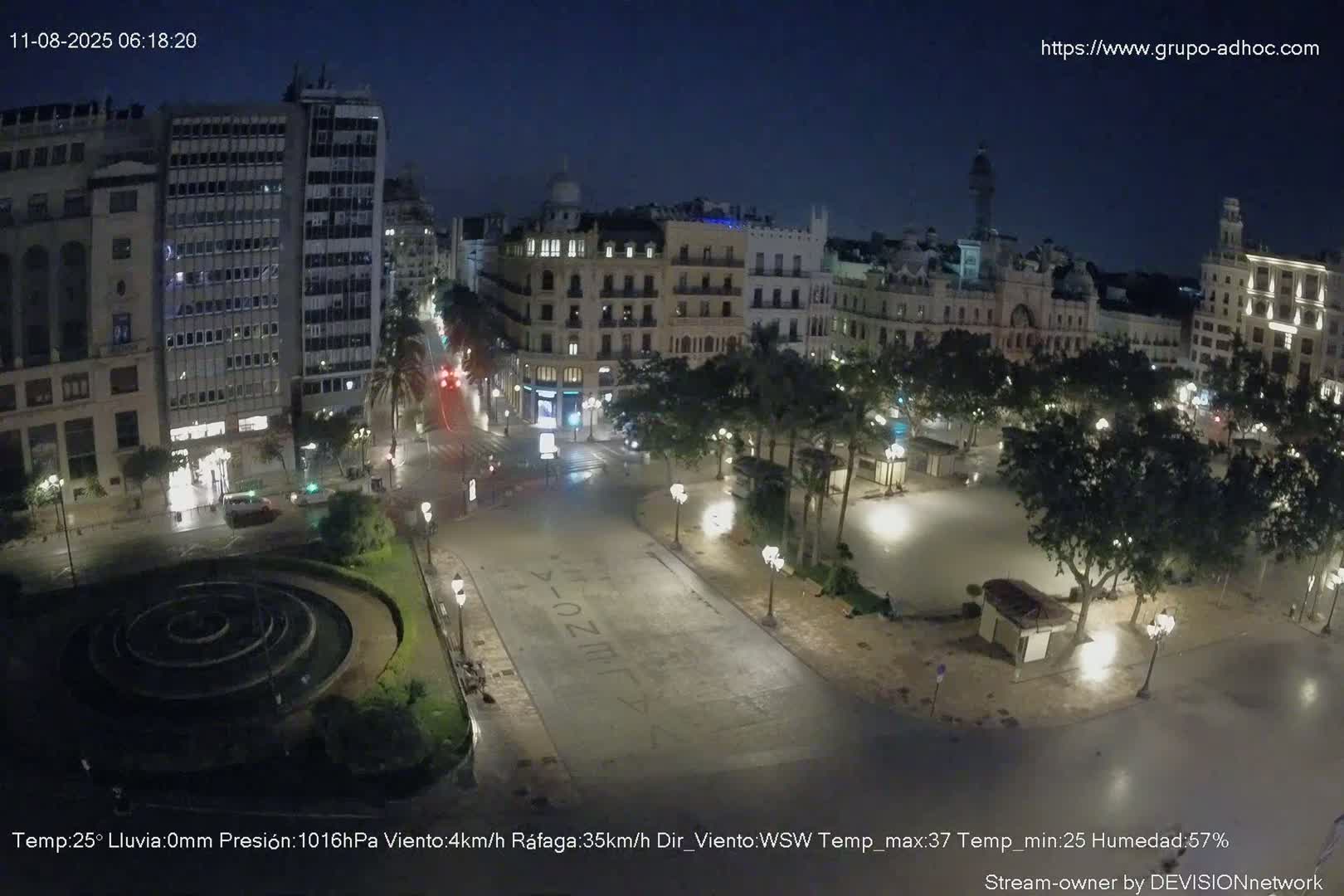 Valencia City , Plaza del Ayuntamiento Square Live Cam - Valencia,  Comunidad Valenciana, Spain