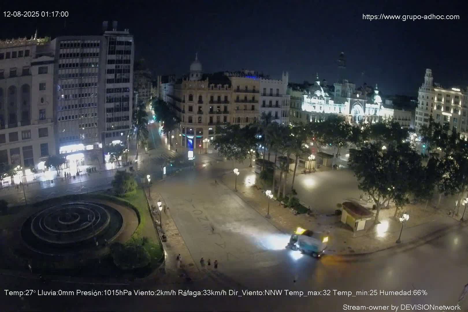 Valencia City , Plaza del Ayuntamiento Square Live Cam - Valencia,  Comunidad Valenciana, Spain