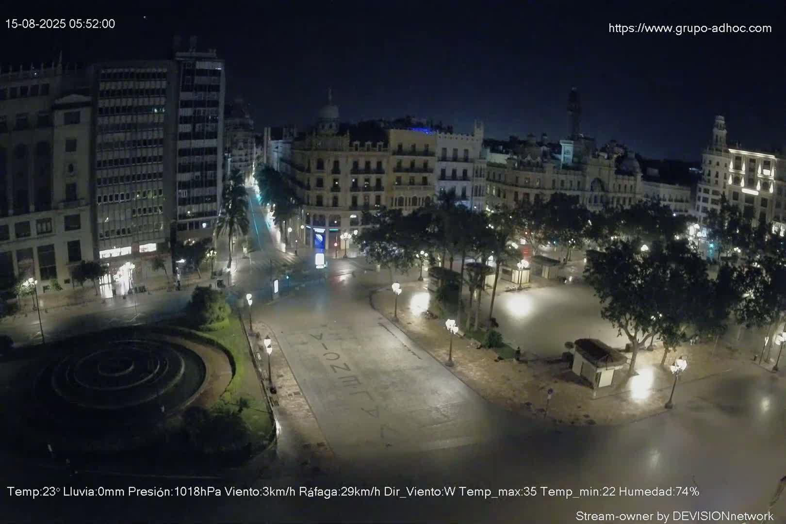 Valencia City , Plaza del Ayuntamiento Square Live Cam - Valencia,  Comunidad Valenciana, Spain