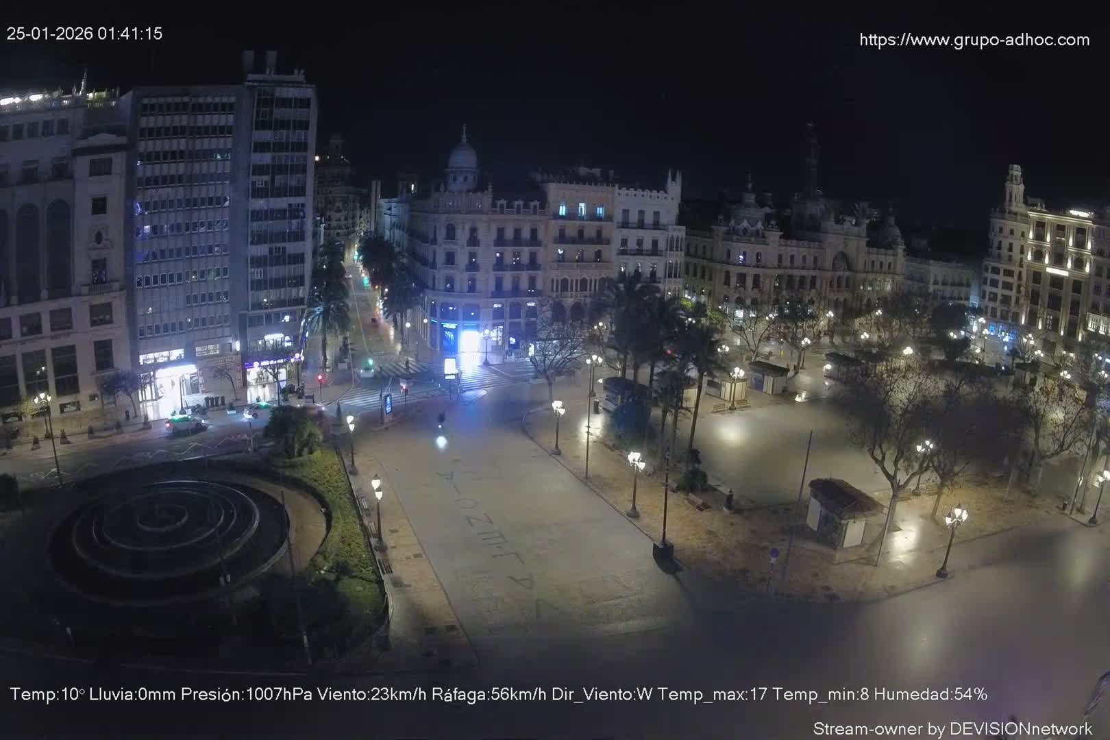 Valencia City , Plaza del Ayuntamiento Square Live Cam - Valencia,  Comunidad Valenciana, Spain