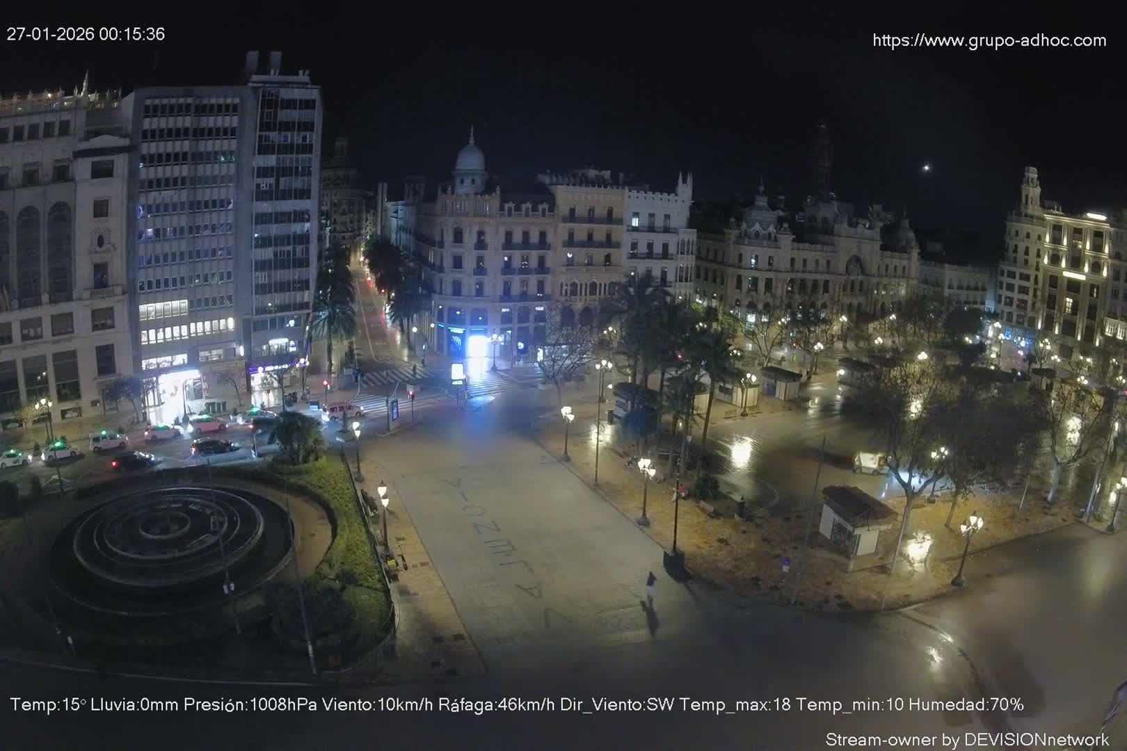 Valencia City , Plaza del Ayuntamiento Square Live Cam - Valencia,  Comunidad Valenciana, Spain