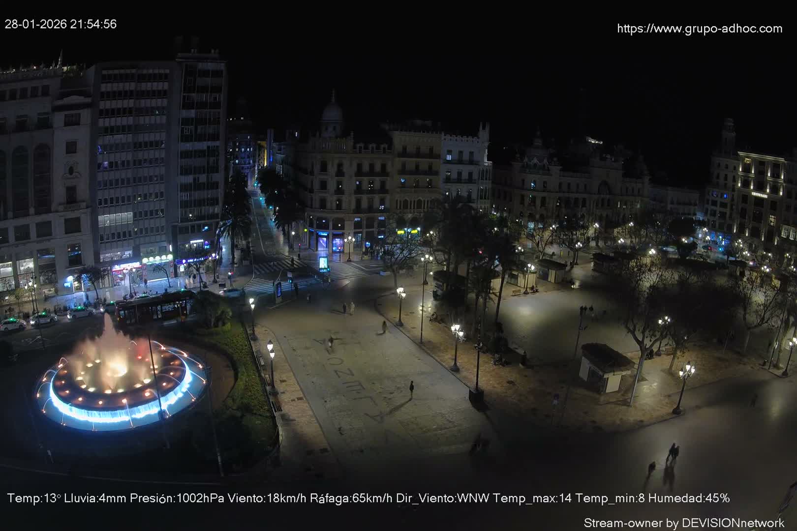 Valencia City , Plaza del Ayuntamiento Square Live Cam - Valencia,  Comunidad Valenciana, Spain