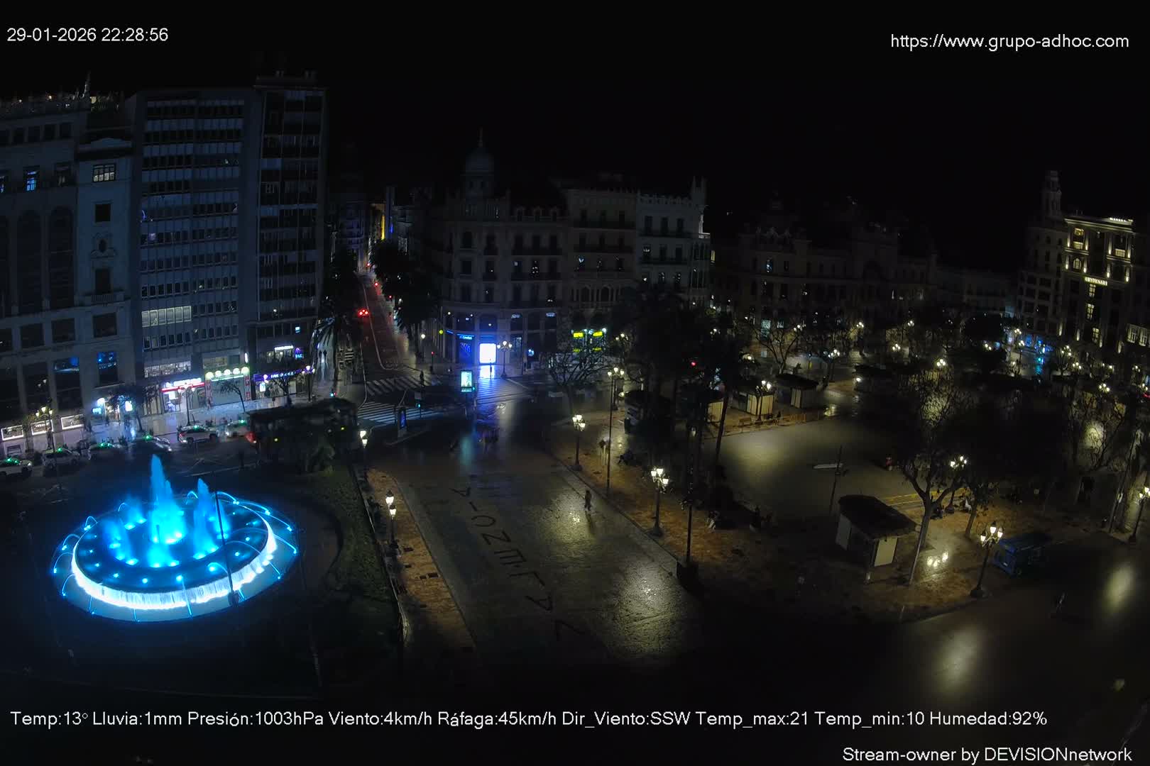 Valencia City , Plaza del Ayuntamiento Square Live Cam - Valencia,  Comunidad Valenciana, Spain