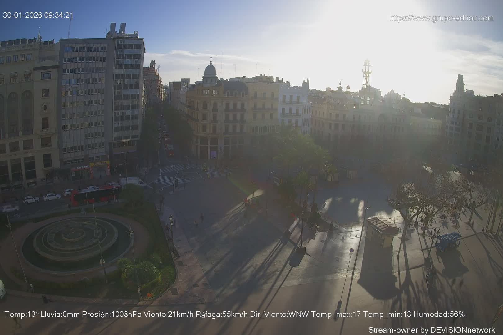Valencia City , Plaza del Ayuntamiento Square Live Cam - Valencia,  Comunidad Valenciana, Spain