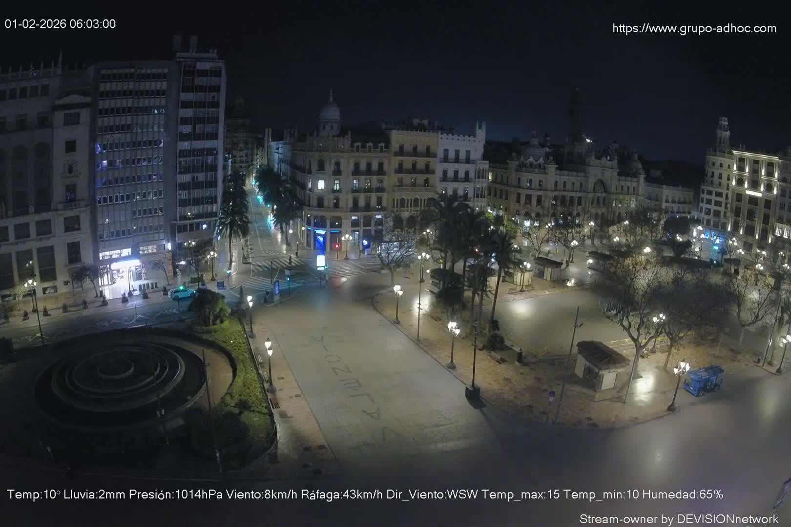 Valencia City , Plaza del Ayuntamiento Square Live Cam - Valencia,  Comunidad Valenciana, Spain