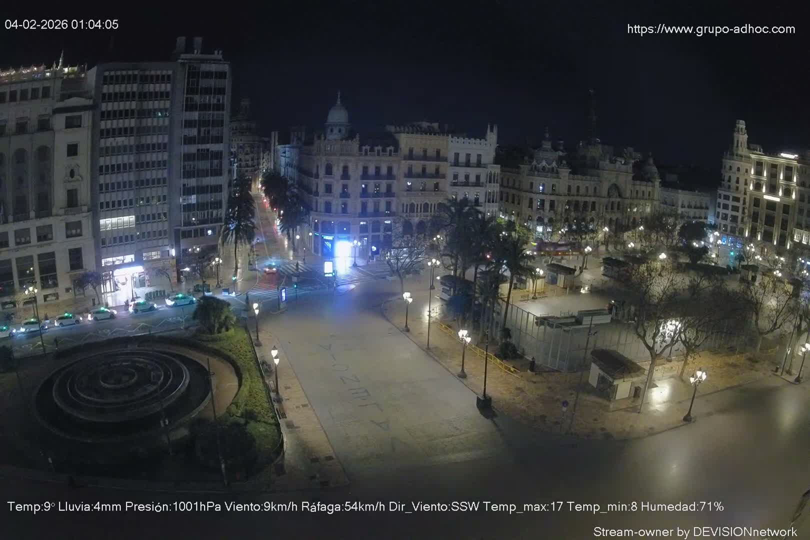 Valencia City , Plaza del Ayuntamiento Square Live Cam - Valencia,  Comunidad Valenciana, Spain
