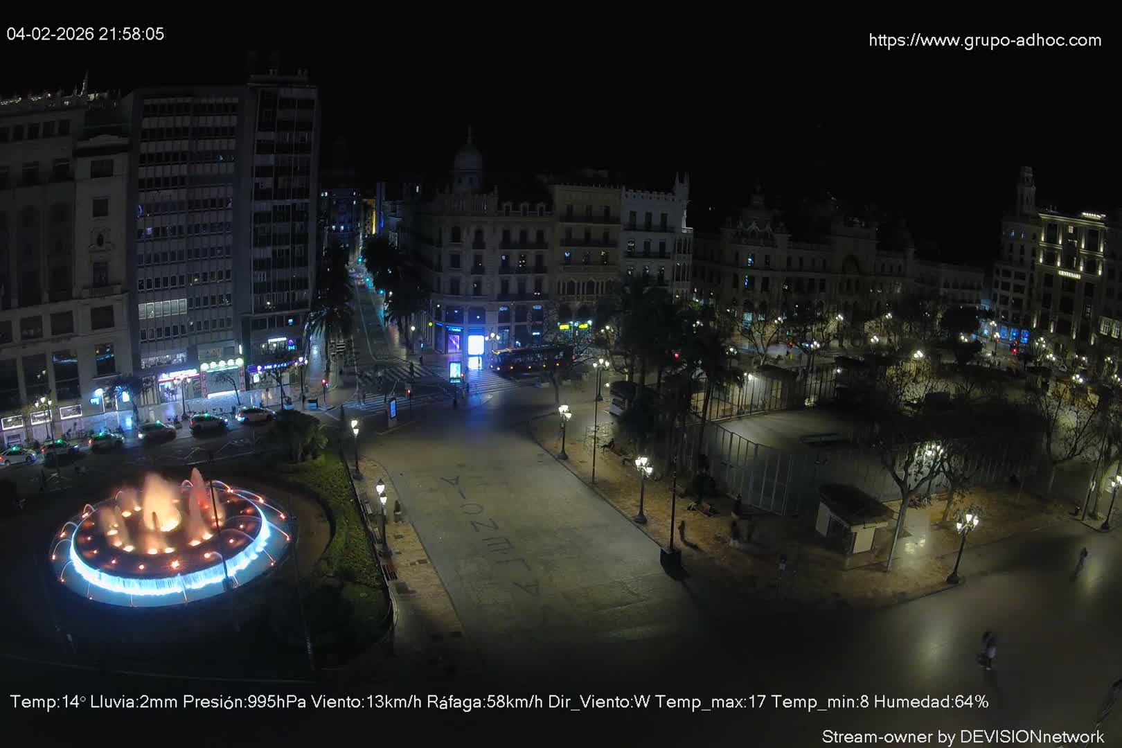 Valencia City , Plaza del Ayuntamiento Square Live Cam - Valencia,  Comunidad Valenciana, Spain