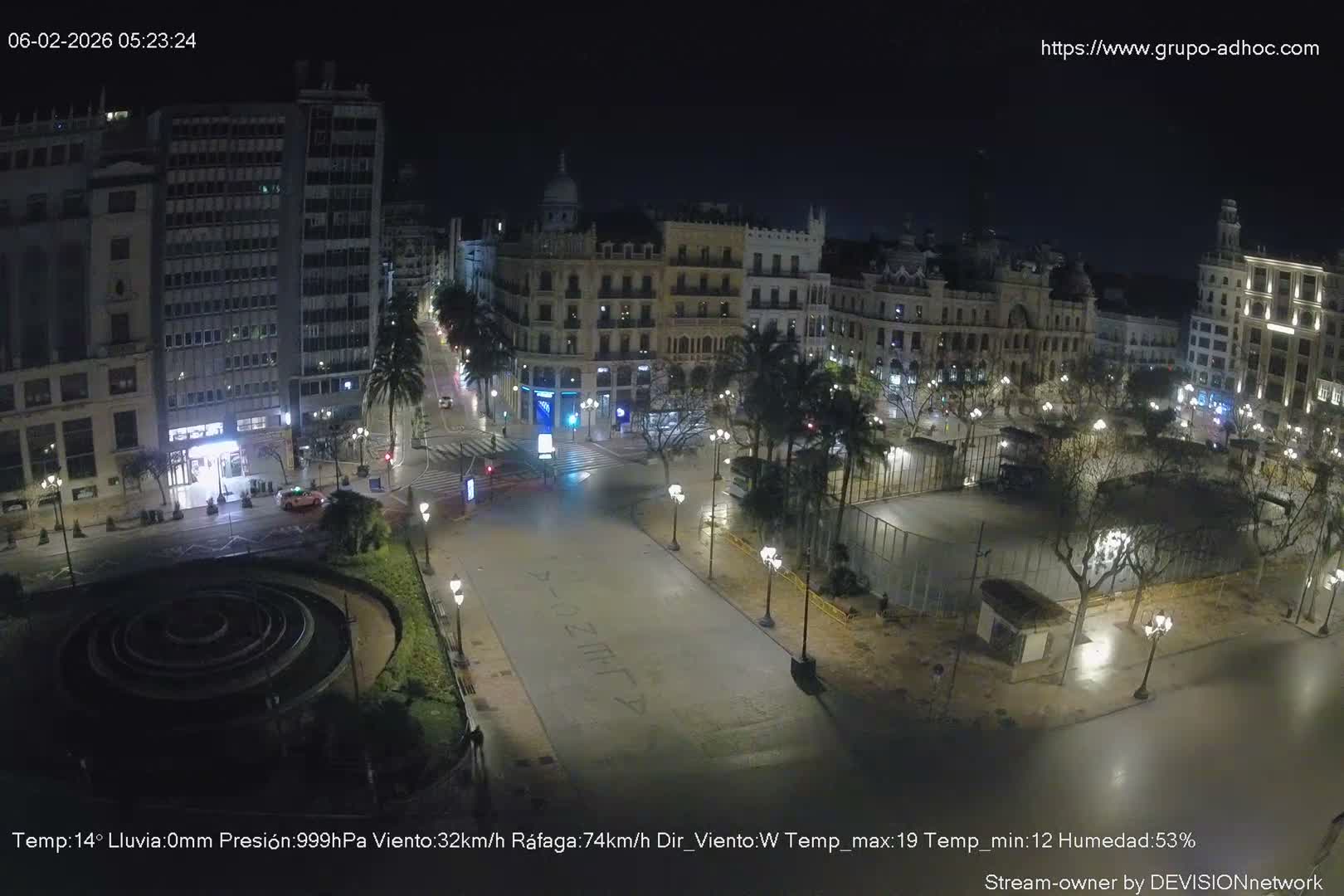 Valencia City , Plaza del Ayuntamiento Square Live Cam - Valencia,  Comunidad Valenciana, Spain