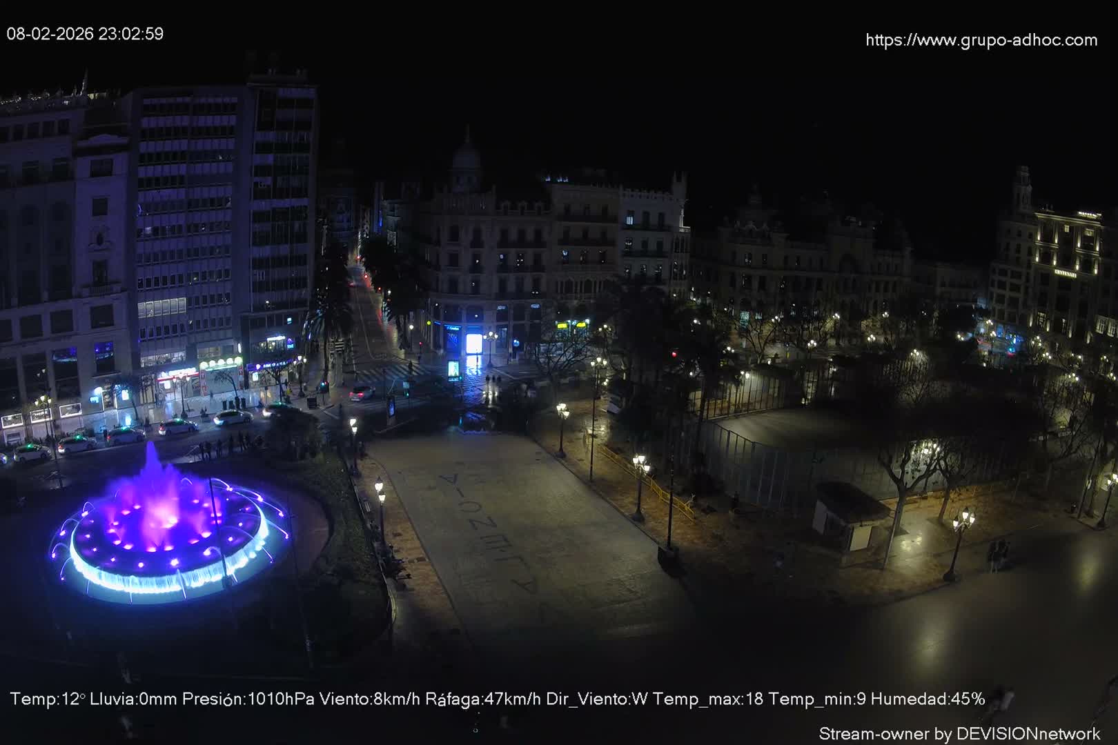 Valencia City , Plaza del Ayuntamiento Square Live Cam - Valencia,  Comunidad Valenciana, Spain