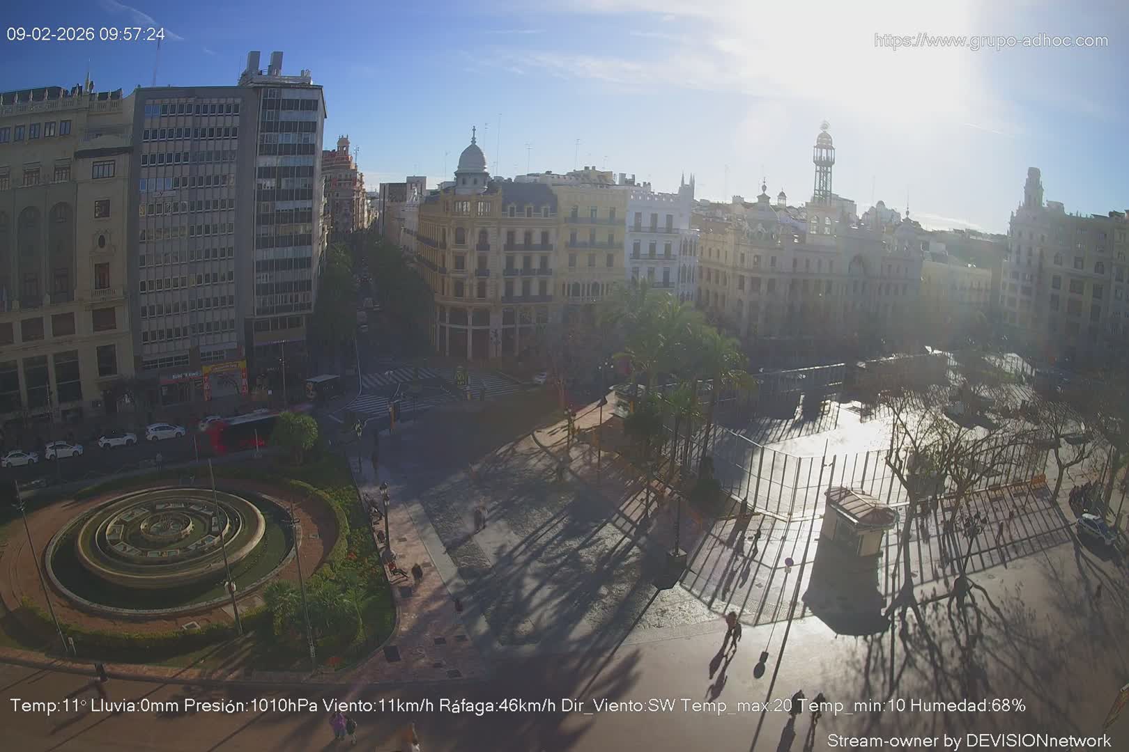 Valencia City , Plaza del Ayuntamiento Square Live Cam - Valencia,  Comunidad Valenciana, Spain