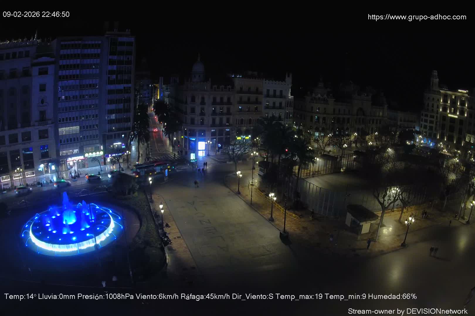 Valencia City , Plaza del Ayuntamiento Square Live Cam - Valencia,  Comunidad Valenciana, Spain