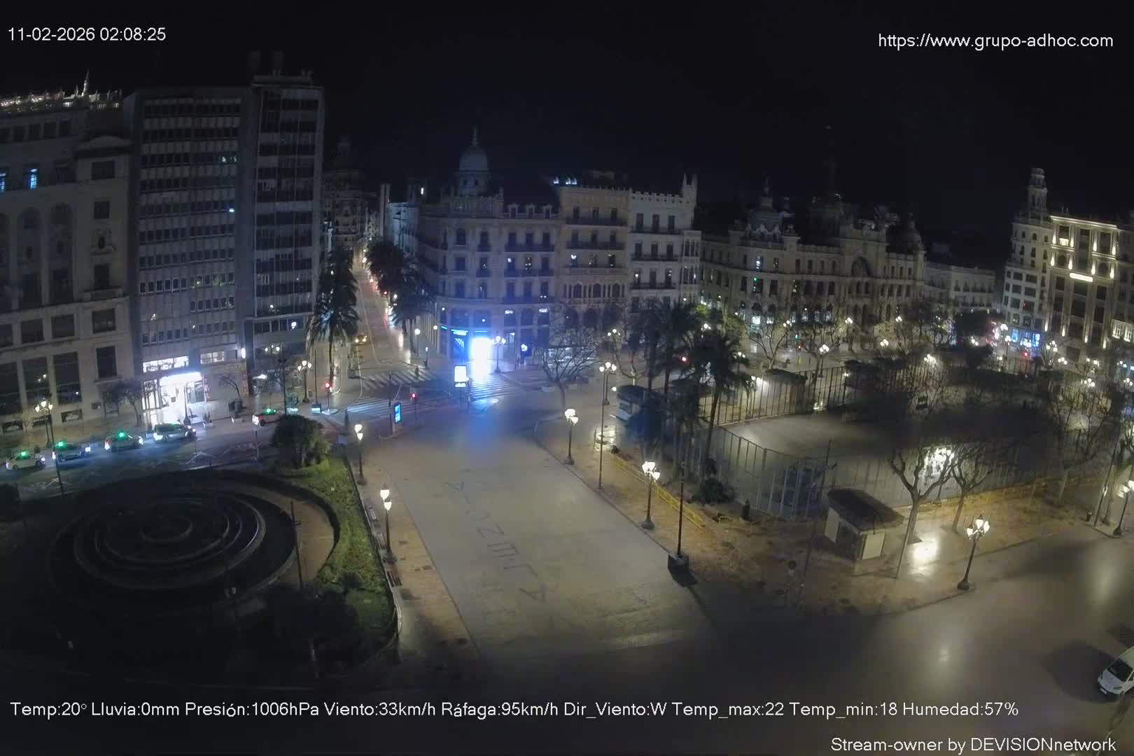 Valencia City , Plaza del Ayuntamiento Square Live Cam - Valencia,  Comunidad Valenciana, Spain
