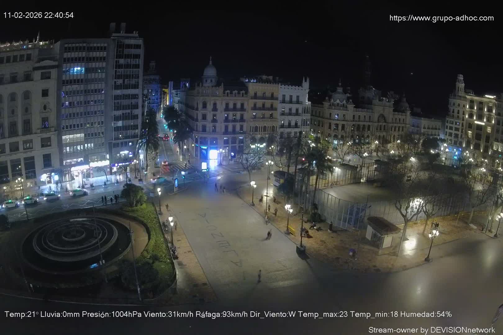 Valencia City , Plaza del Ayuntamiento Square Live Cam - Valencia,  Comunidad Valenciana, Spain