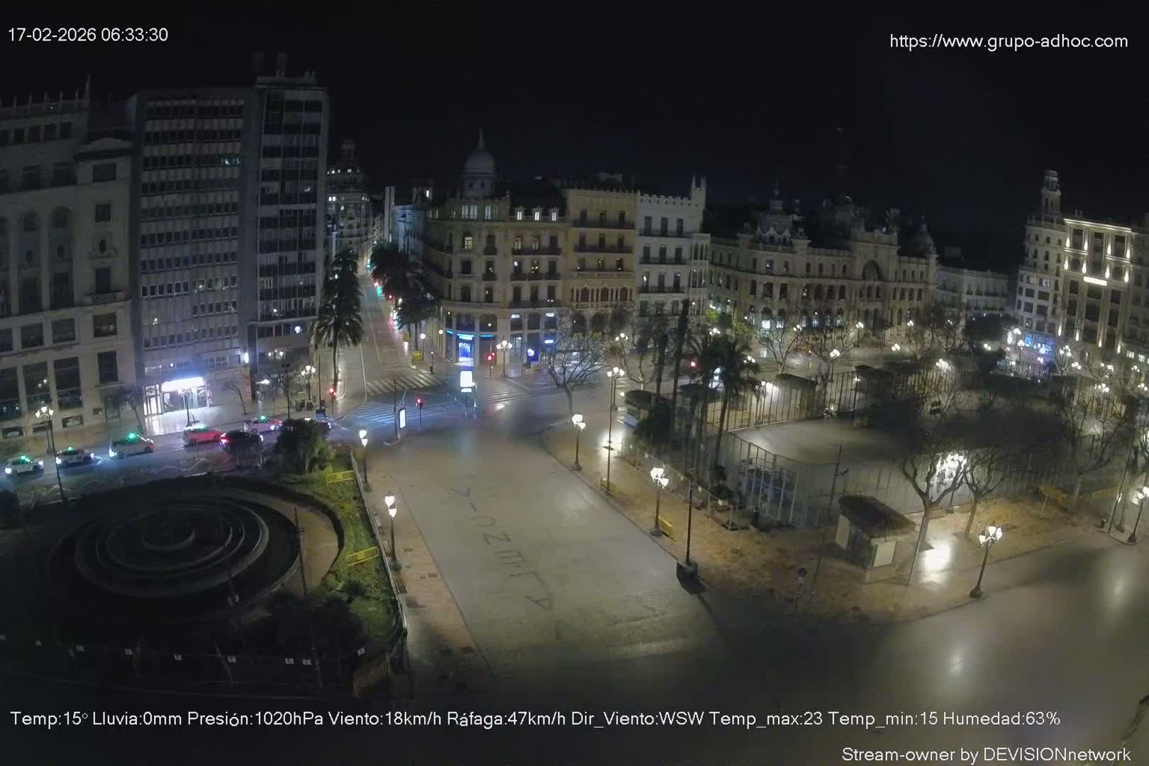 Valencia City , Plaza del Ayuntamiento Square Live Cam - Valencia,  Comunidad Valenciana, Spain