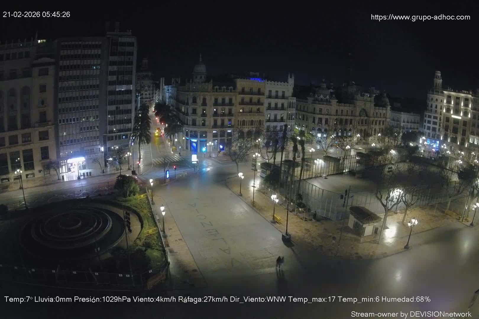 Valencia City , Plaza del Ayuntamiento Square Live Cam - Valencia,  Comunidad Valenciana, Spain
