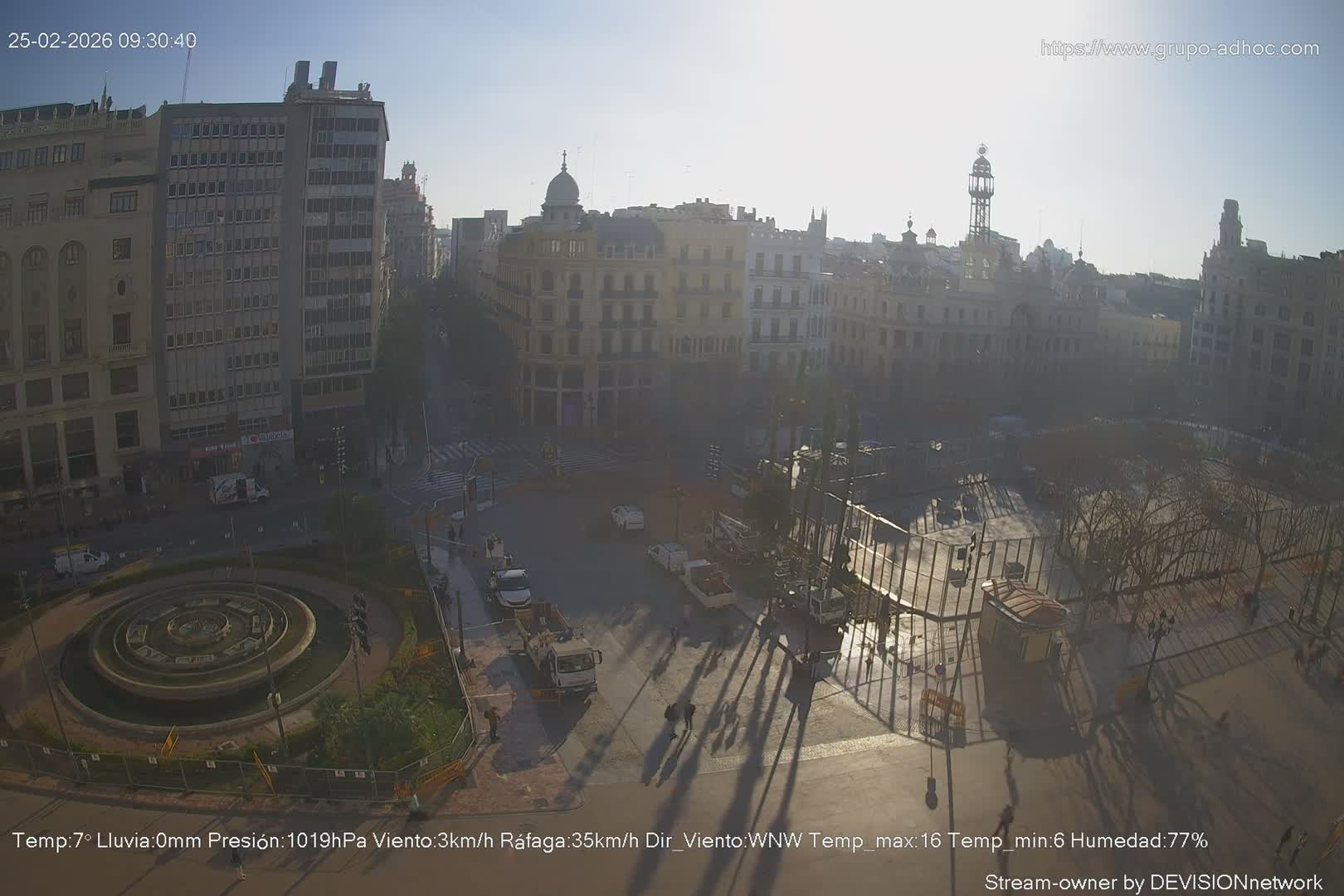 Valencia City , Plaza del Ayuntamiento Square Live Cam - Valencia,  Comunidad Valenciana, Spain