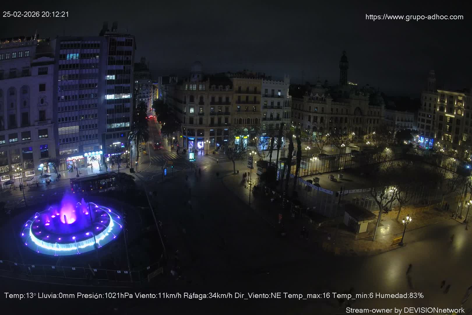 Valencia City , Plaza del Ayuntamiento Square Live Cam - Valencia,  Comunidad Valenciana, Spain