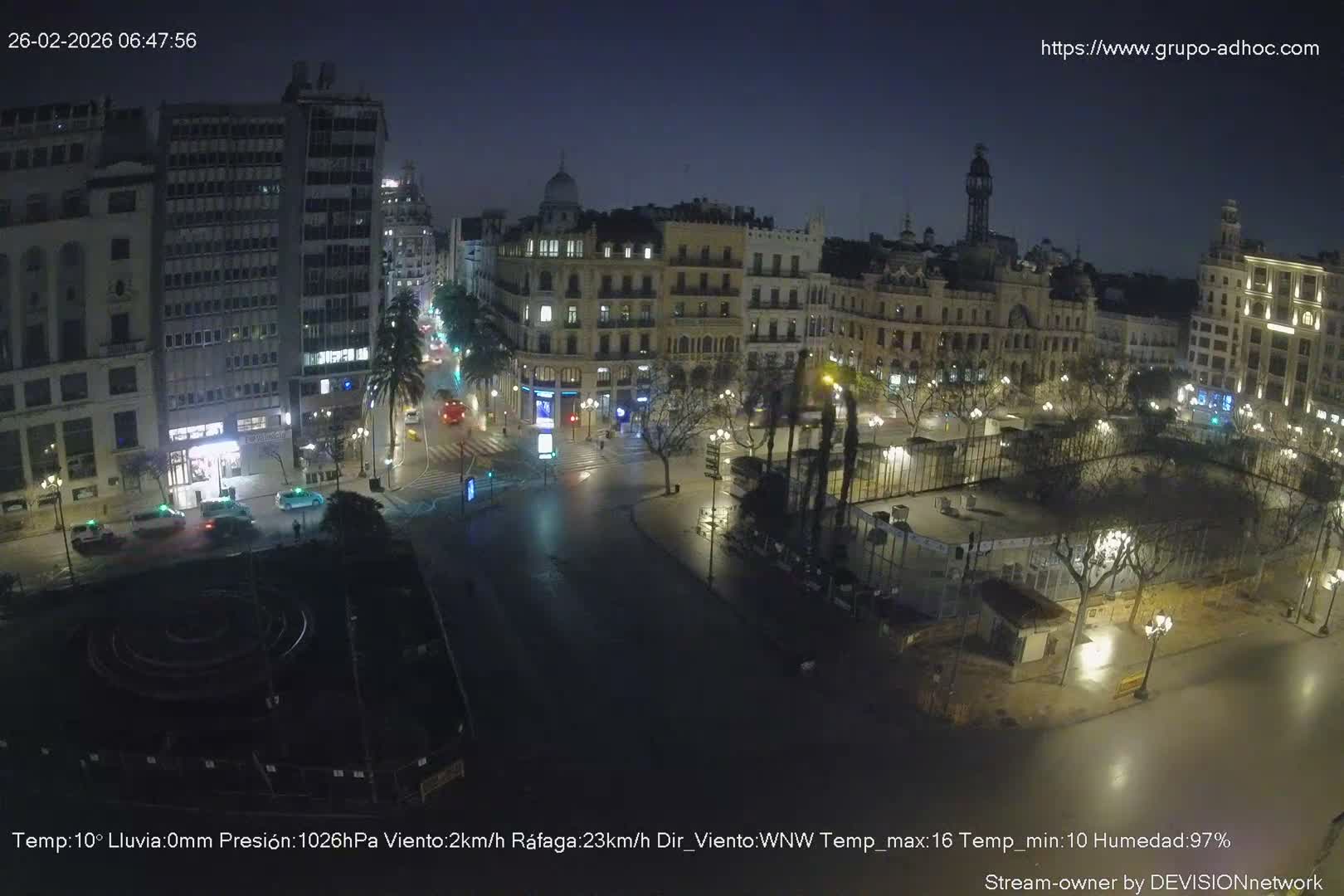 Valencia City , Plaza del Ayuntamiento Square Live Cam - Valencia,  Comunidad Valenciana, Spain