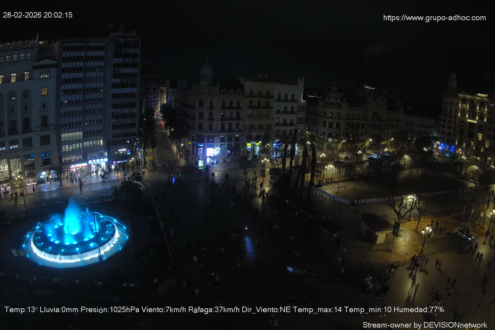 Valencia City , Plaza del Ayuntamiento Square Live Cam - Valencia,  Comunidad Valenciana, Spain