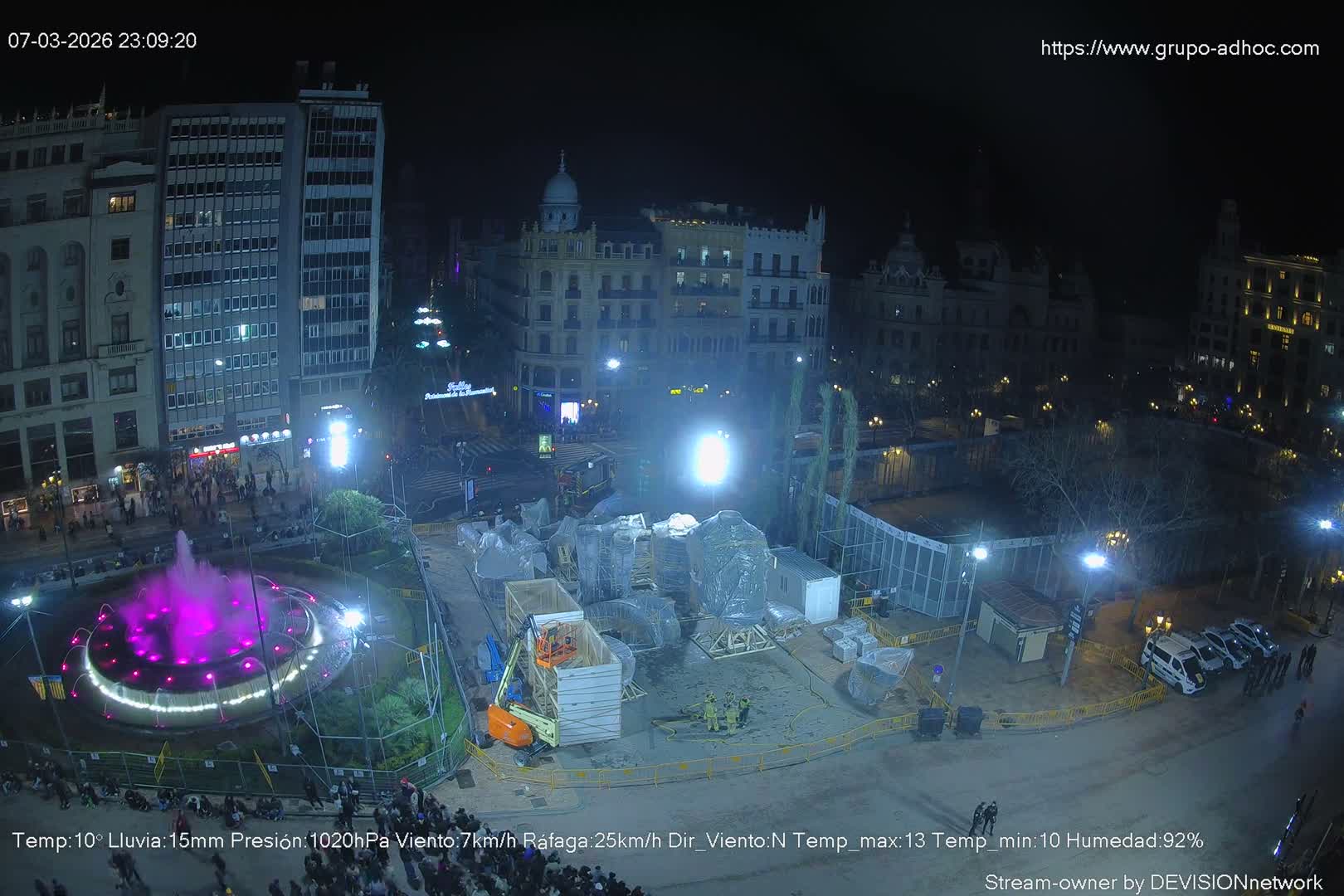 Valencia City , Plaza del Ayuntamiento Square Live Cam - Valencia,  Comunidad Valenciana, Spain