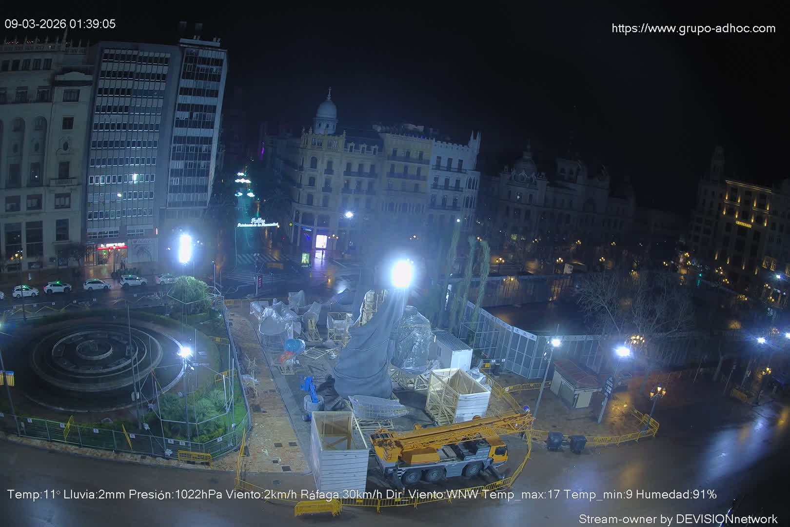Valencia City , Plaza del Ayuntamiento Square Live Cam - Valencia,  Comunidad Valenciana, Spain