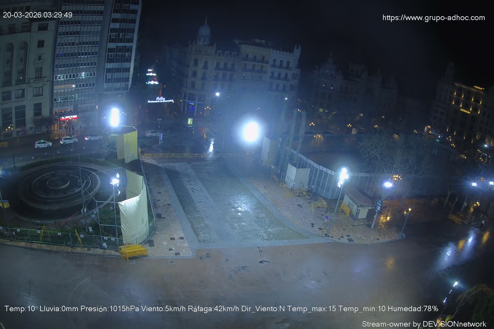 Valencia City , Plaza del Ayuntamiento Square Live Cam - Valencia,  Comunidad Valenciana, Spain