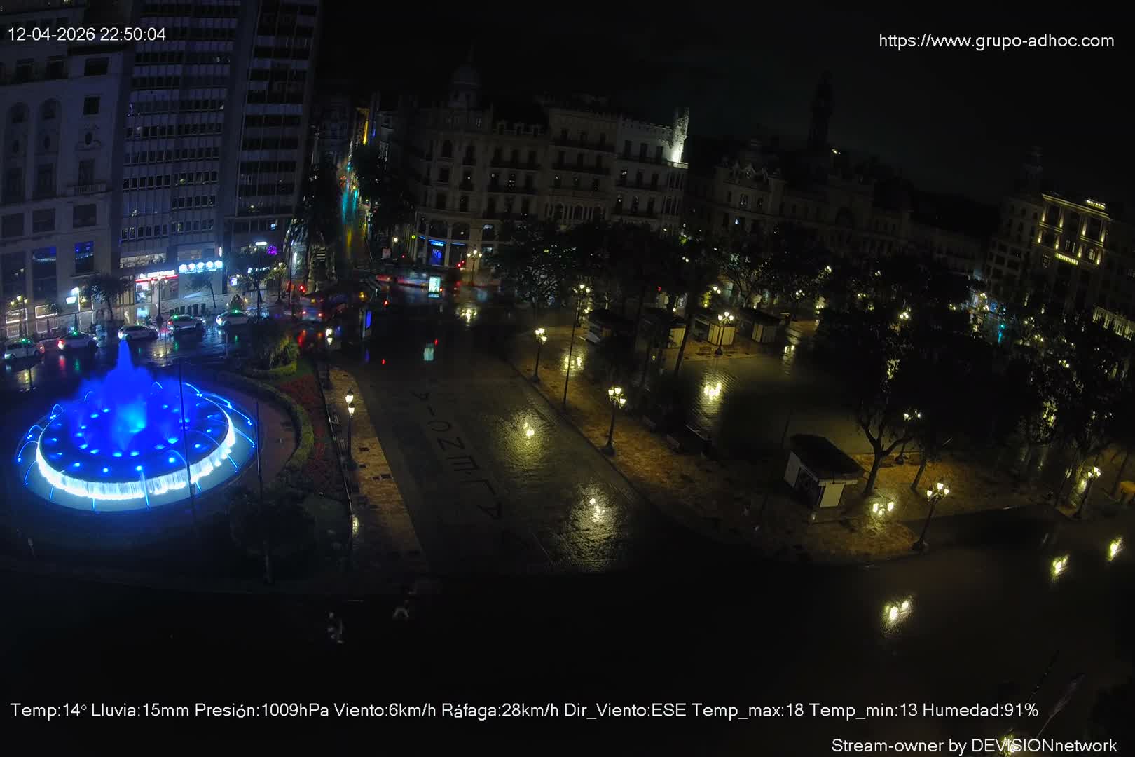 Valencia City , Plaza del Ayuntamiento Square Live Cam - Valencia,  Comunidad Valenciana, Spain