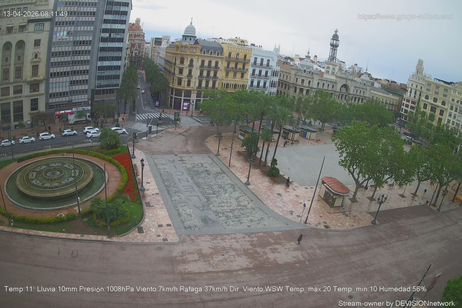 Valencia City , Plaza del Ayuntamiento Square Live Cam - Valencia,  Comunidad Valenciana, Spain