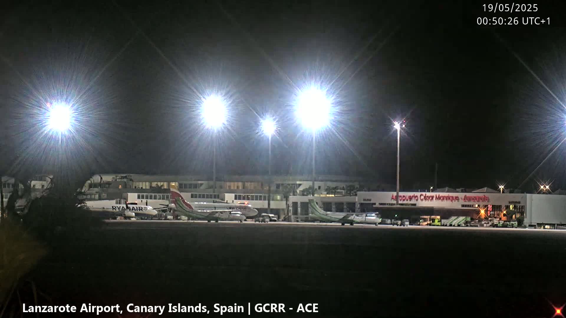 Lanzarote Airport from Inside Live Cam - Las Palmas , Canary Islands ,  Spain