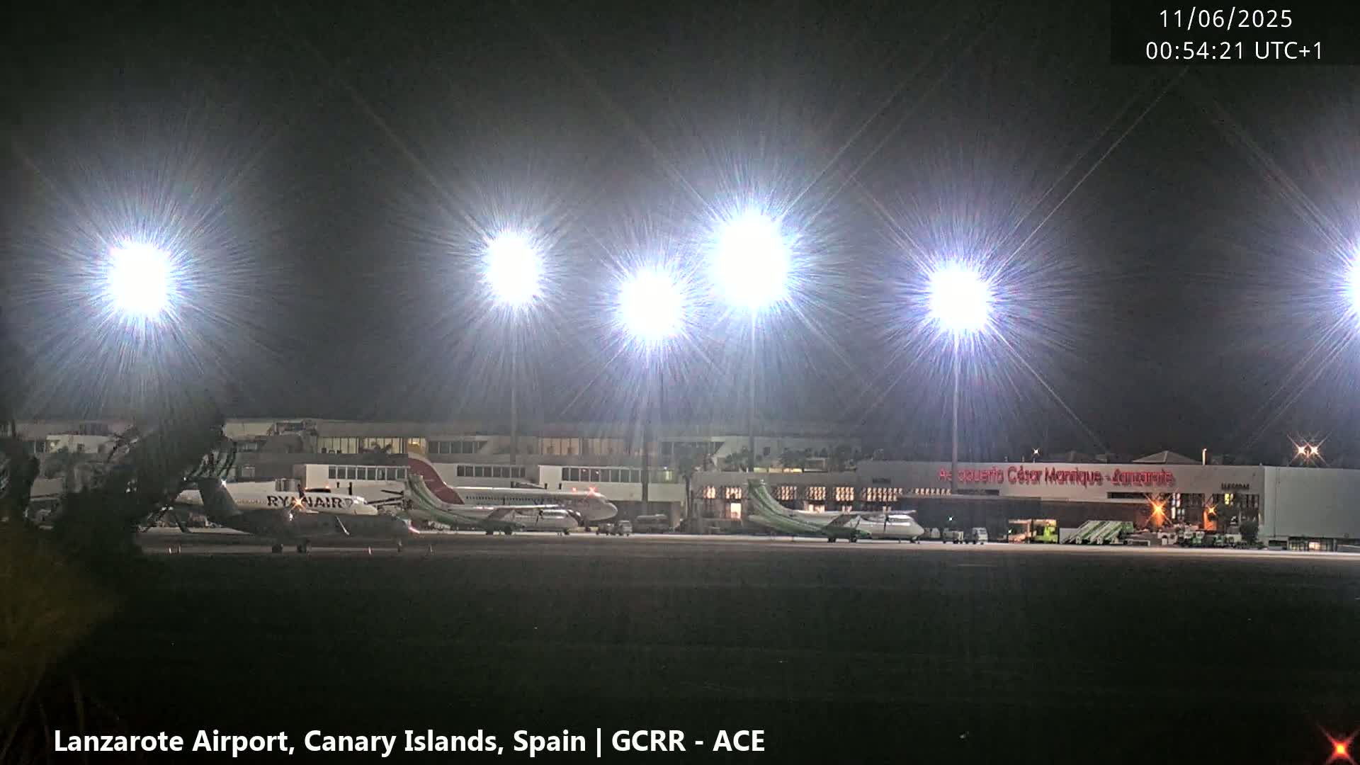 Lanzarote Airport from Inside Live Cam - Las Palmas , Canary Islands ,  Spain
