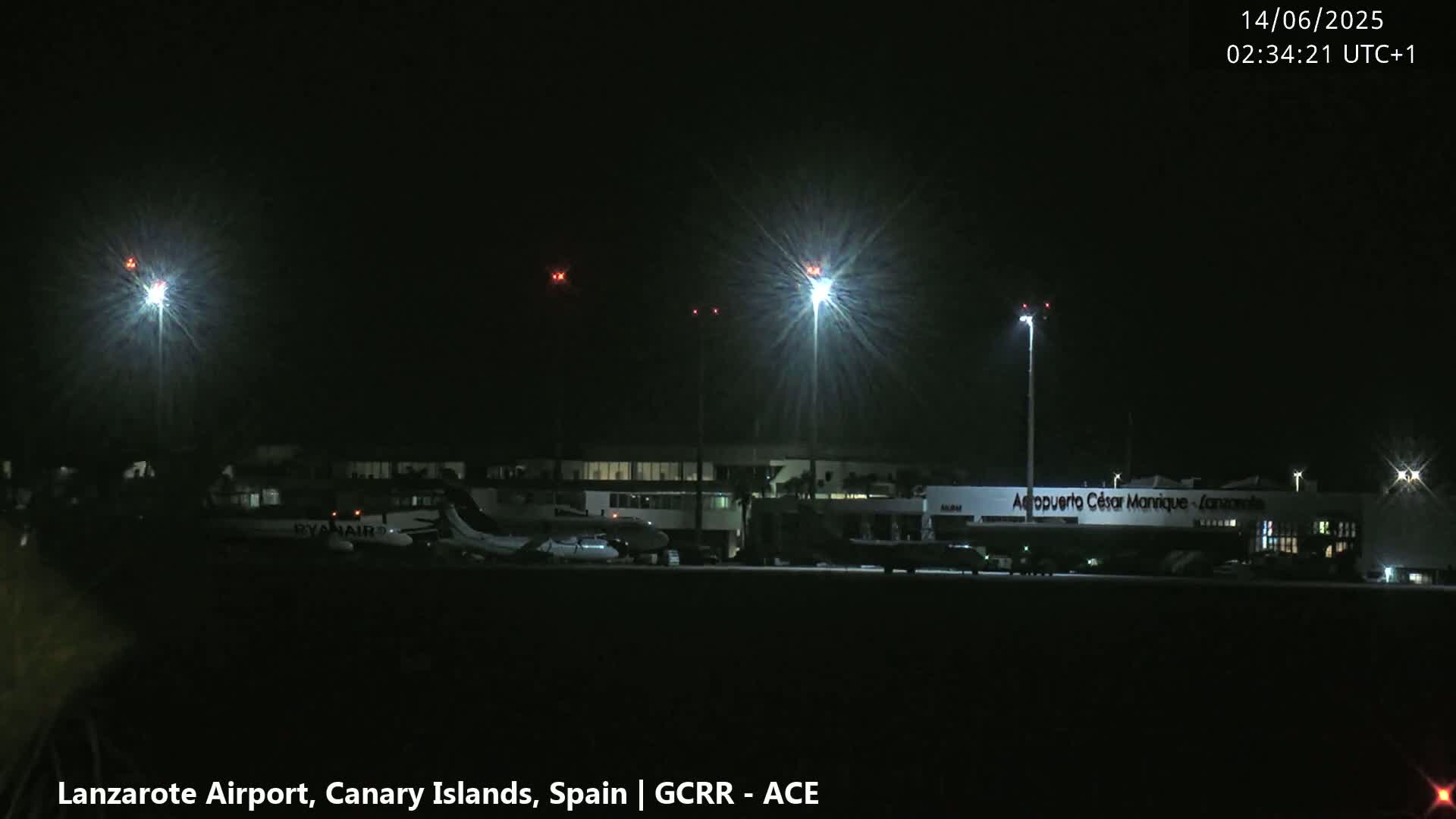 Lanzarote Airport from Inside Live Cam - Las Palmas , Canary Islands ,  Spain