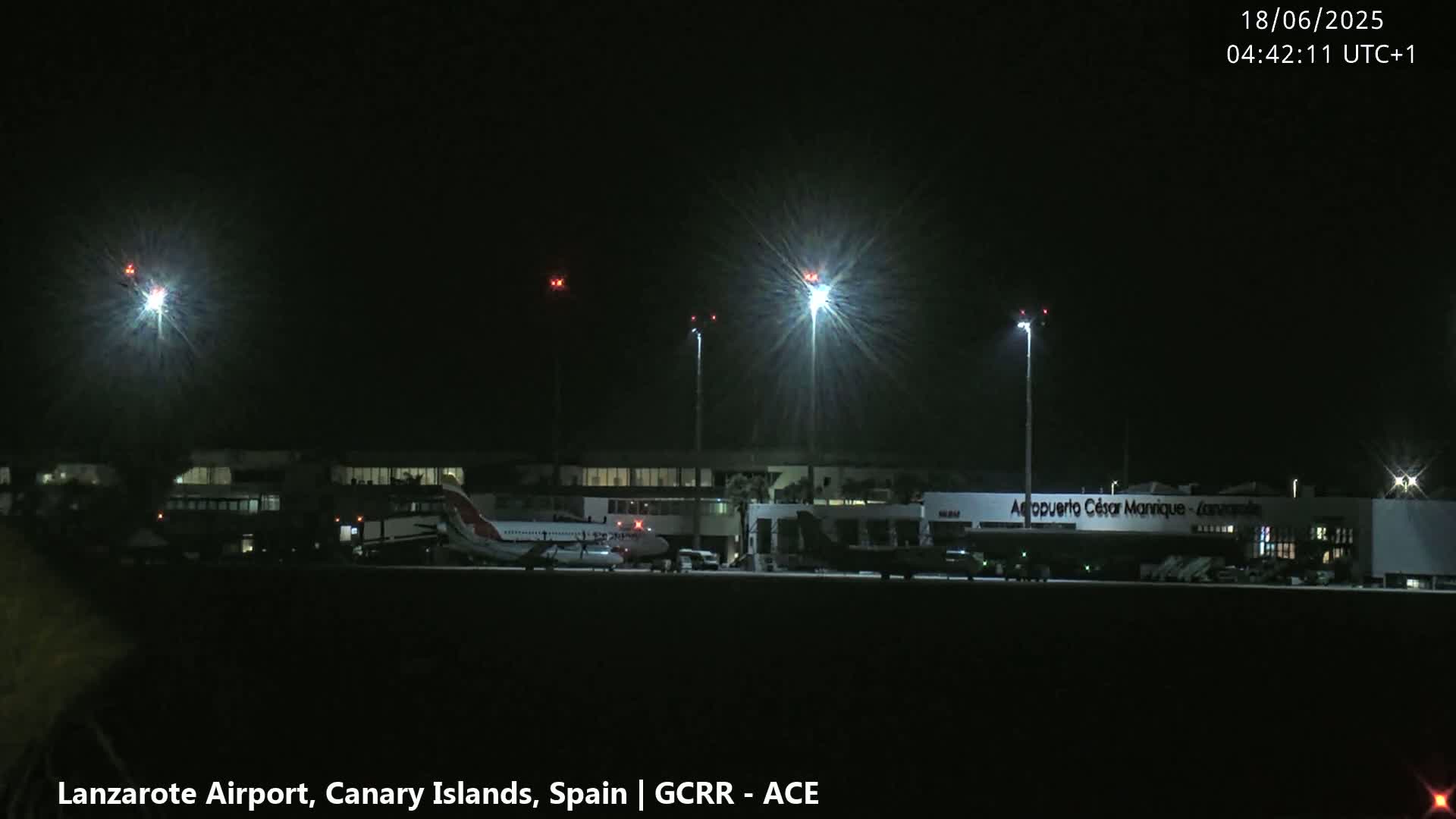 Lanzarote Airport from Inside Live Cam ACE/GCRR - Las Palmas , Canary Islands ,  Spain