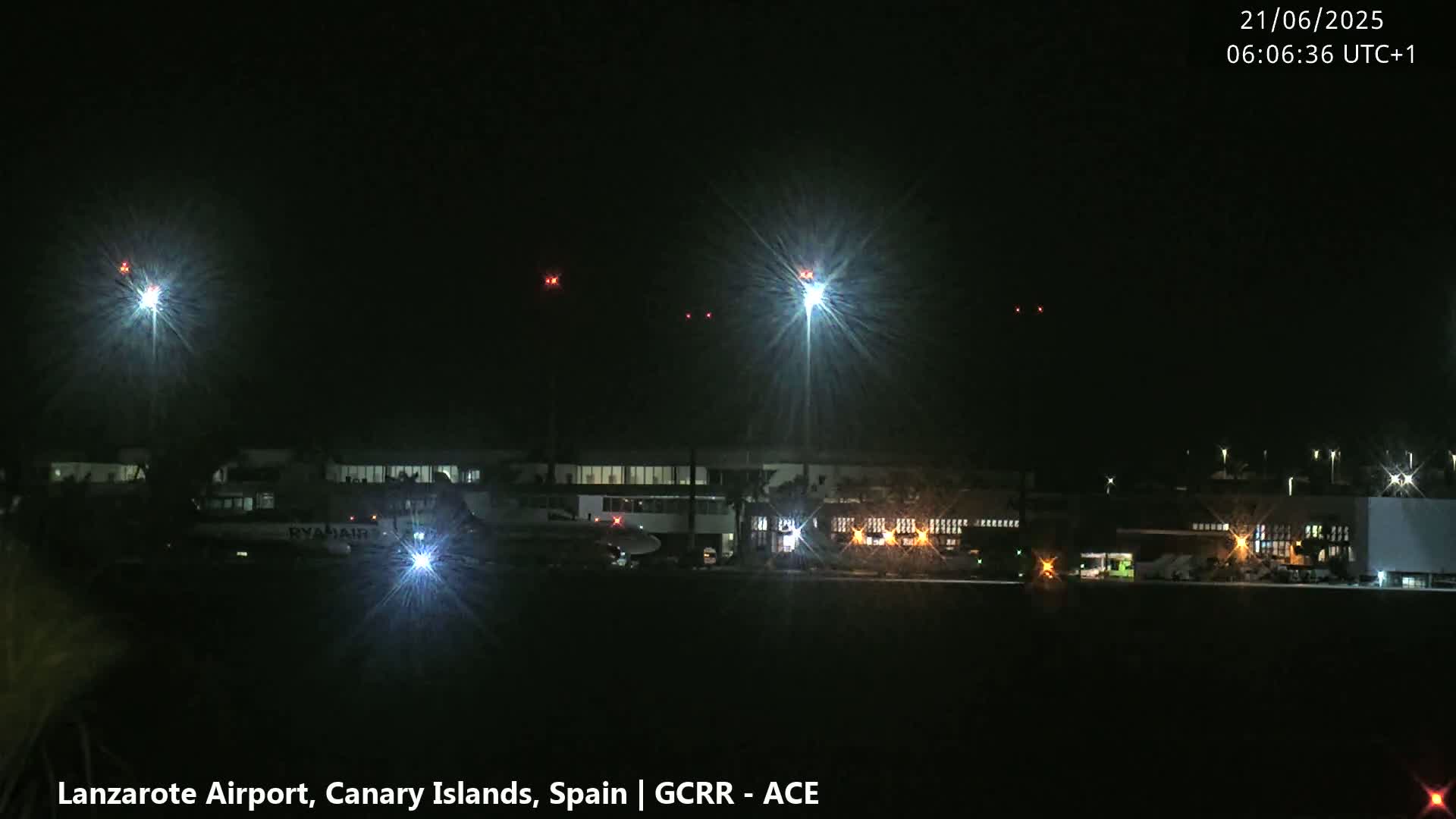 Lanzarote Airport from Inside Live Cam ACE/GCRR - Las Palmas , Canary Islands ,  Spain