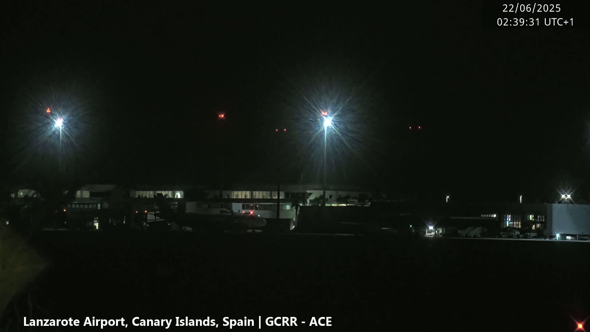 Lanzarote Airport from Inside Live Cam ACE/GCRR - Las Palmas , Canary Islands ,  Spain