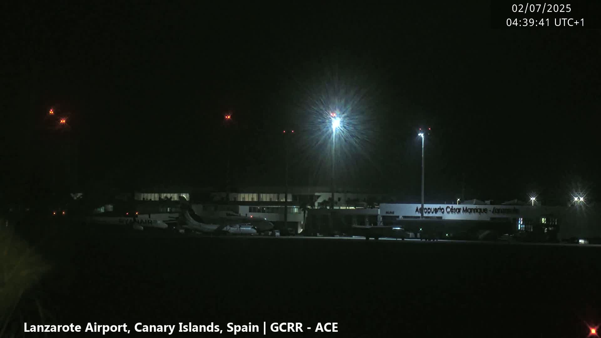Lanzarote Airport from Inside Live Cam ACE/GCRR - Las Palmas , Canary Islands ,  Spain