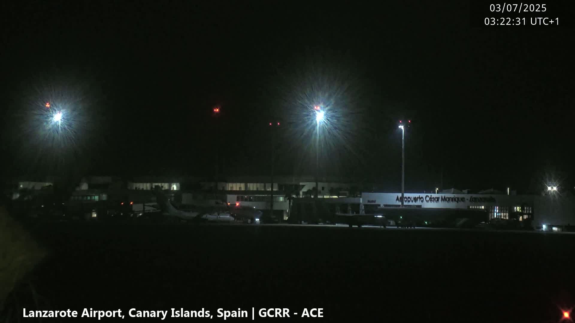 Lanzarote Airport from Inside Live Cam ACE/GCRR - Las Palmas , Canary Islands ,  Spain