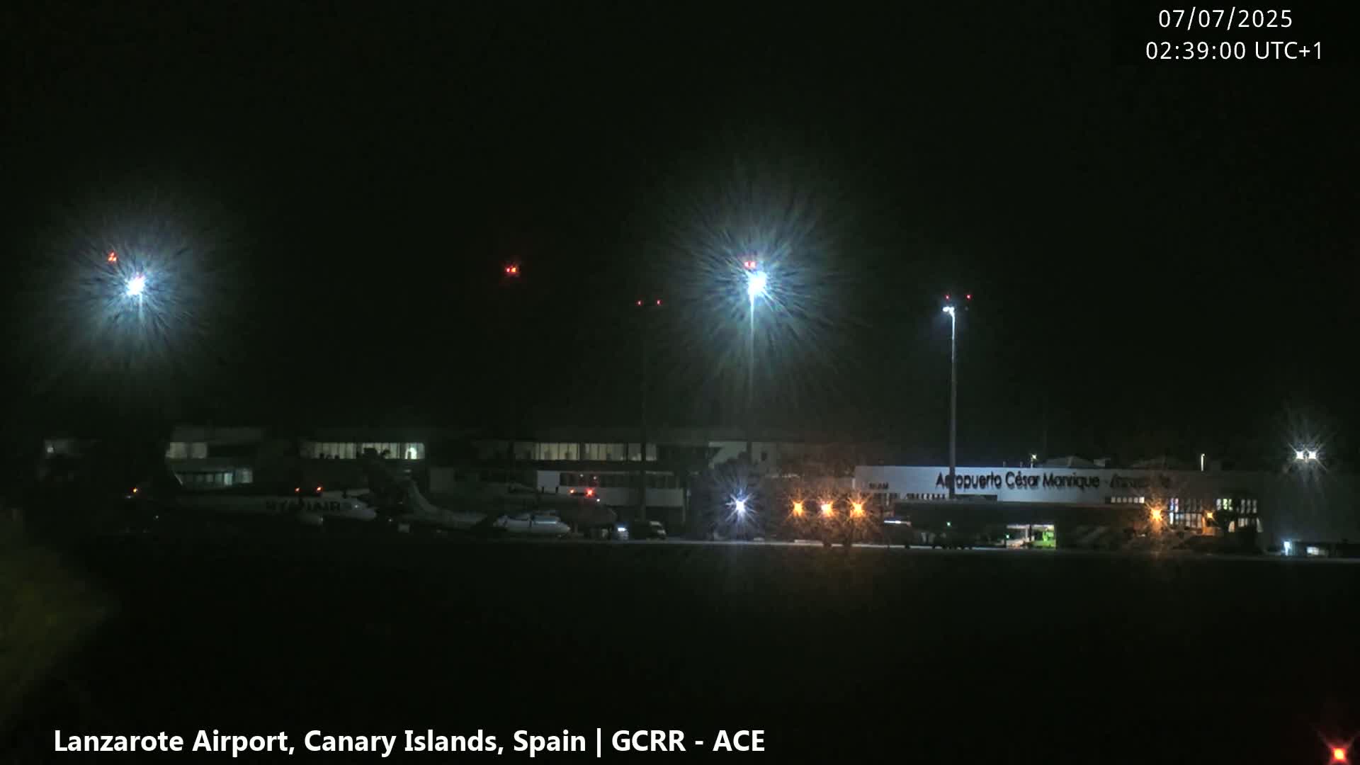 Lanzarote Airport from Inside Live Cam ACE/GCRR - Las Palmas , Canary Islands ,  Spain