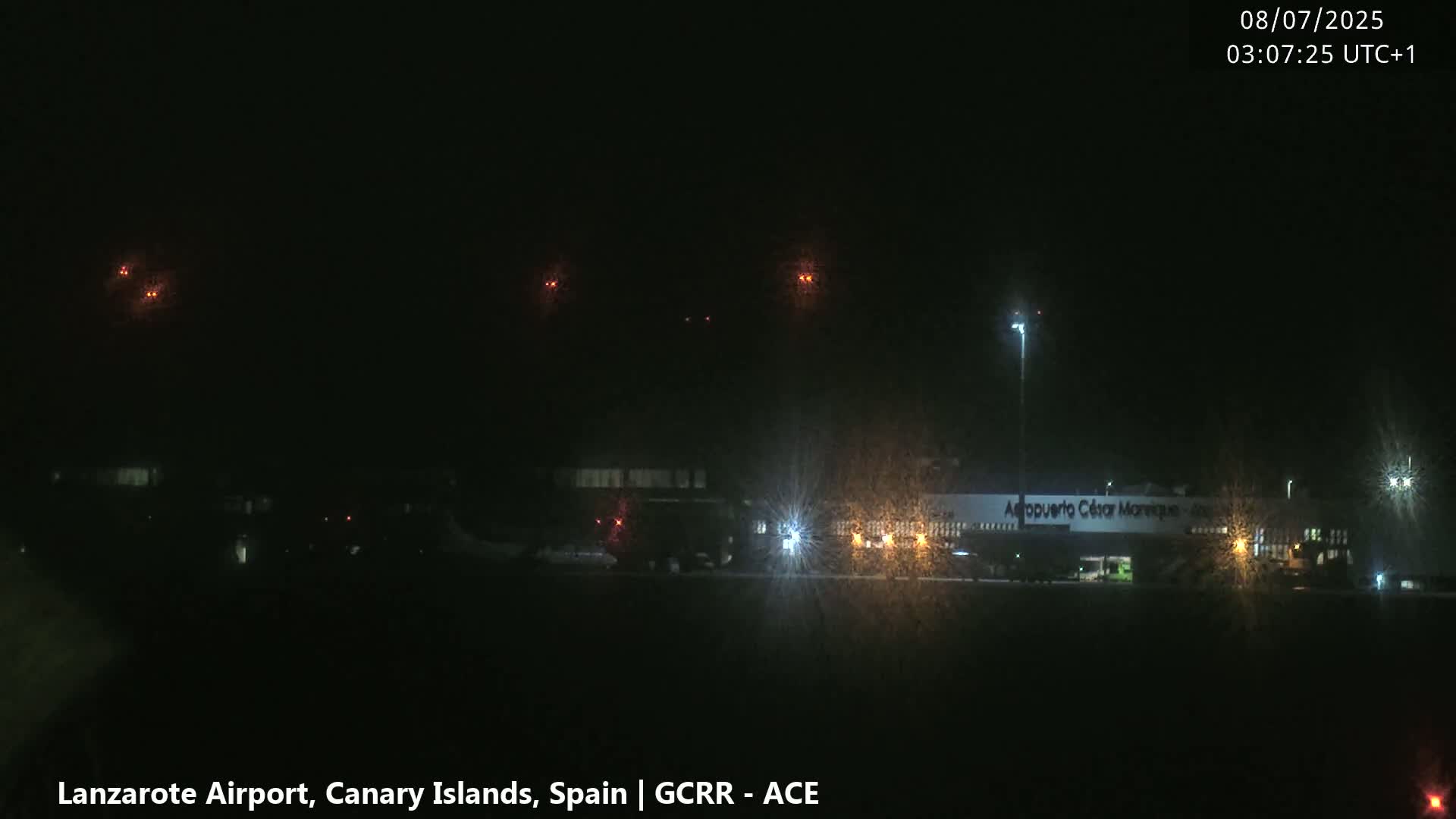 Lanzarote Airport from Inside Live Cam ACE/GCRR - Las Palmas , Canary Islands ,  Spain