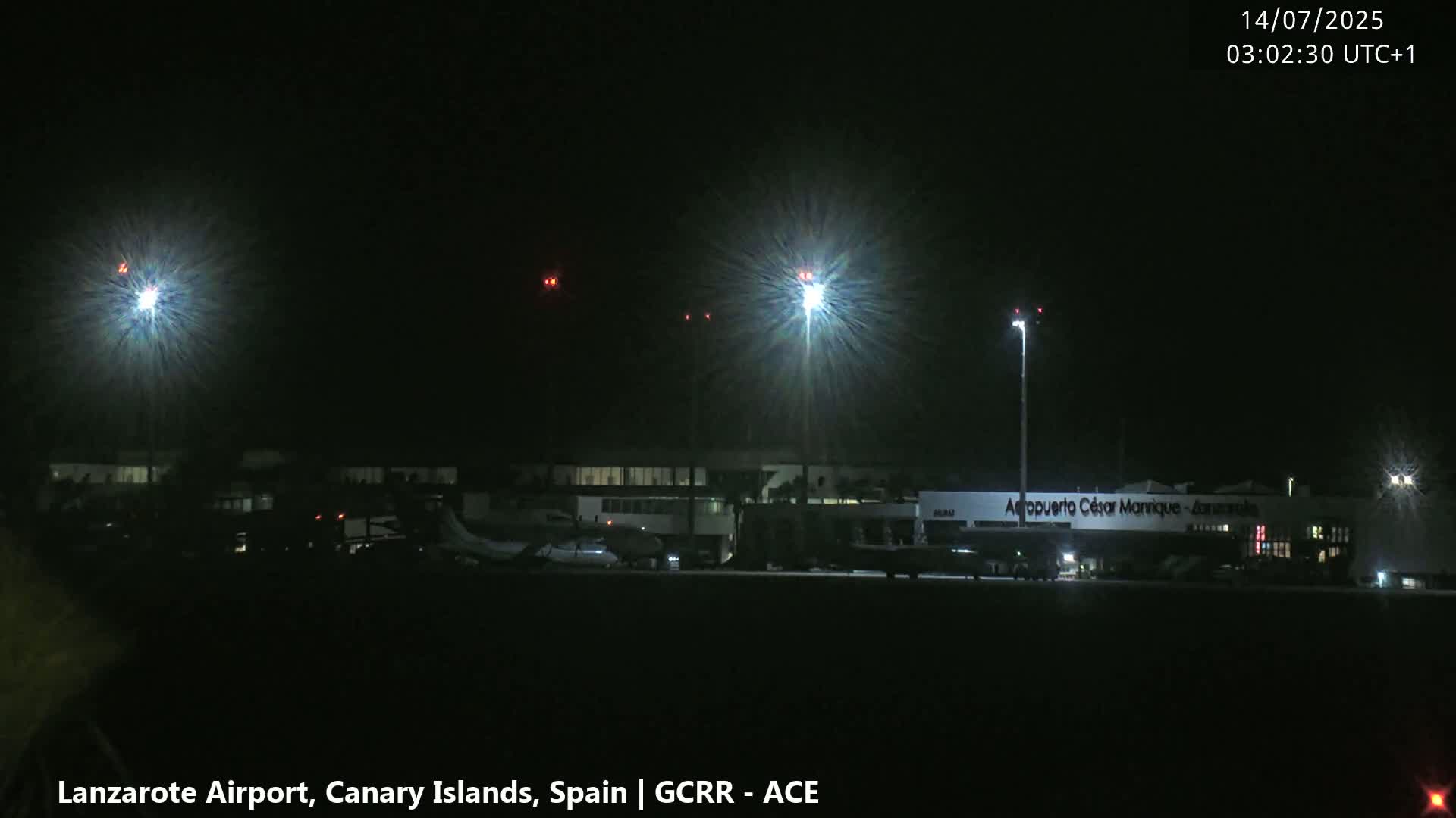 Lanzarote Airport from Inside Live Cam ACE/GCRR - Las Palmas , Canary Islands ,  Spain