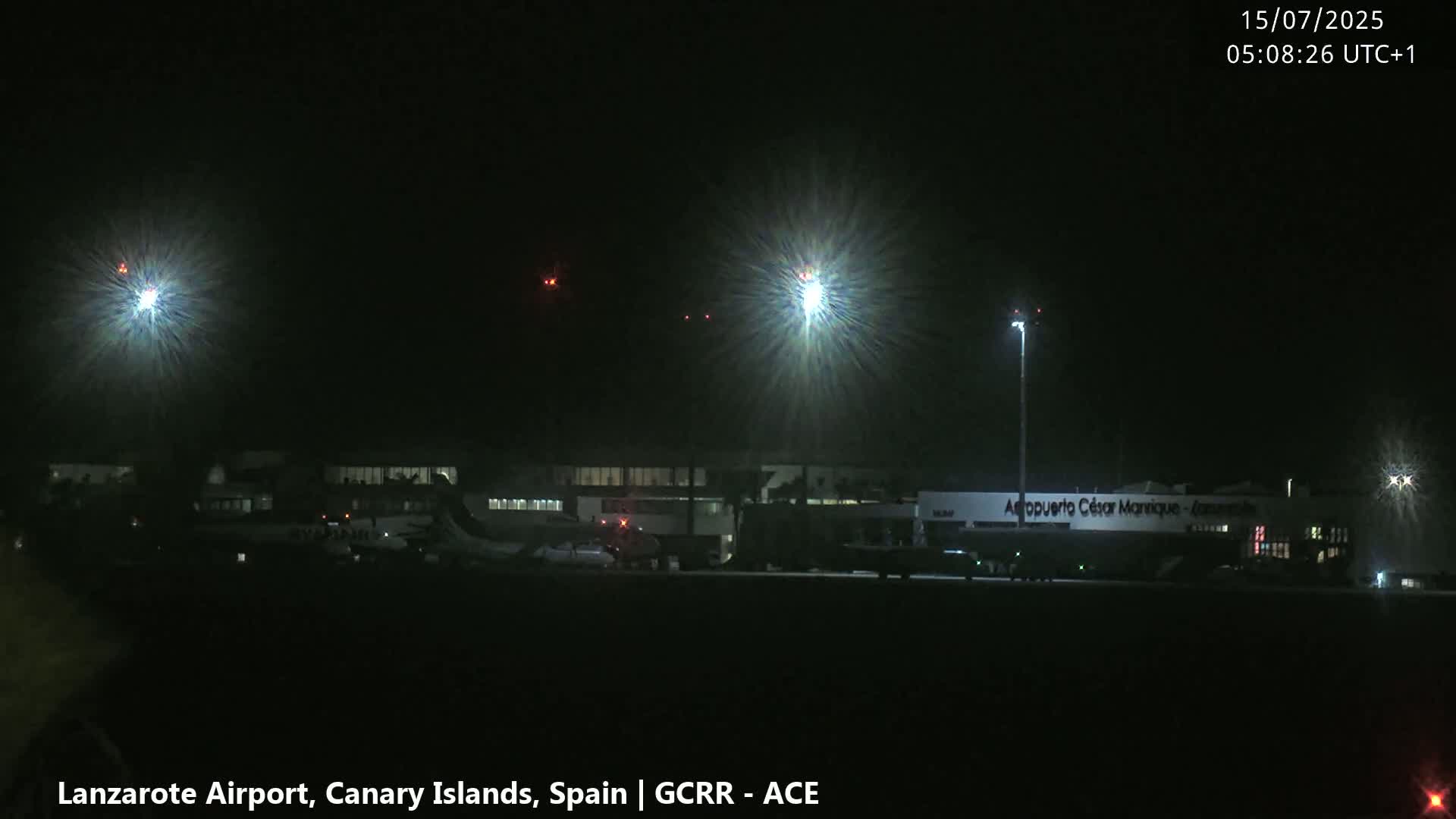 Lanzarote Airport from Inside Live Cam ACE/GCRR - Las Palmas , Canary Islands ,  Spain