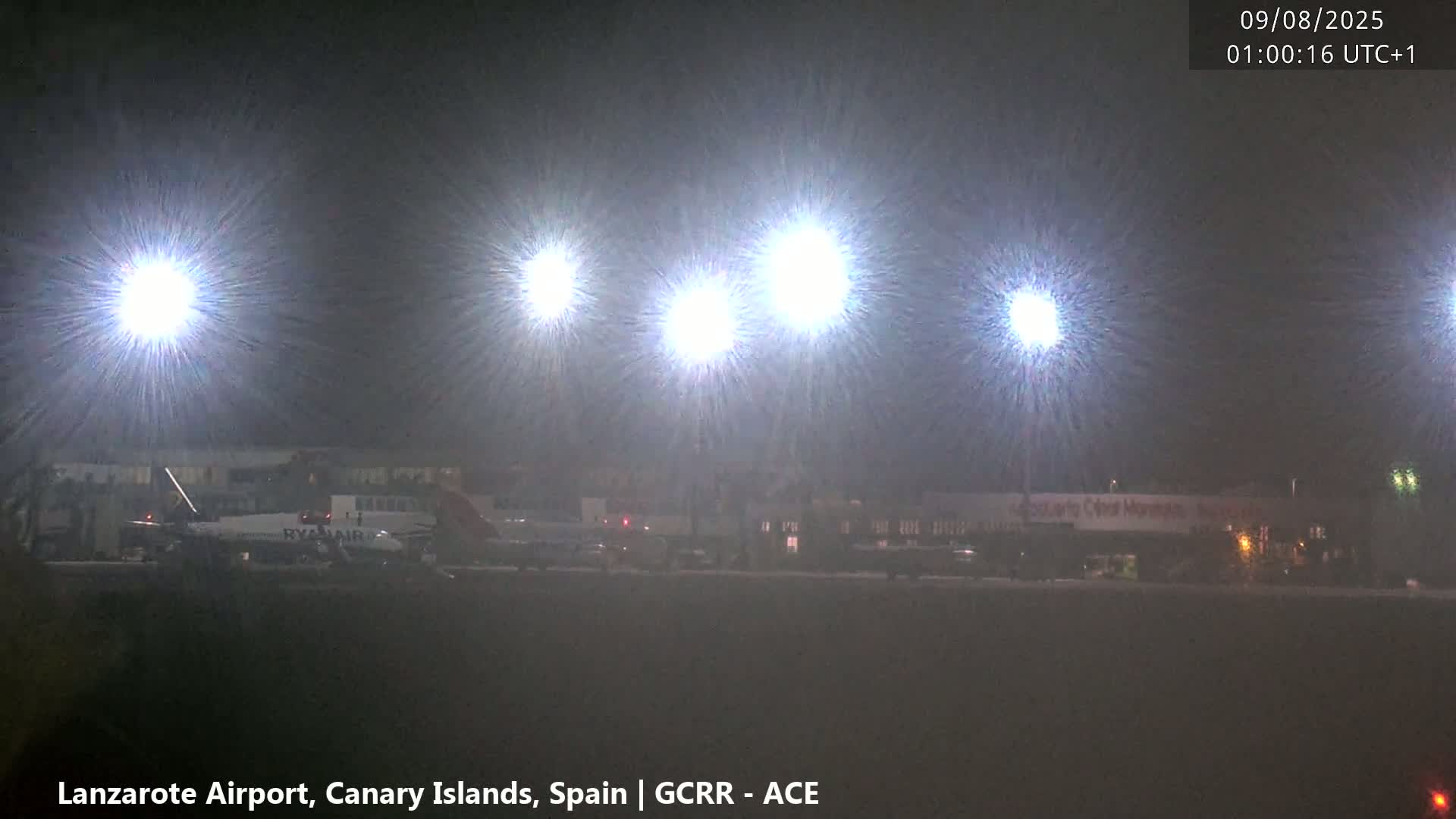 Lanzarote Airport from Inside Live Cam ACE/GCRR - Las Palmas , Canary Islands ,  Spain