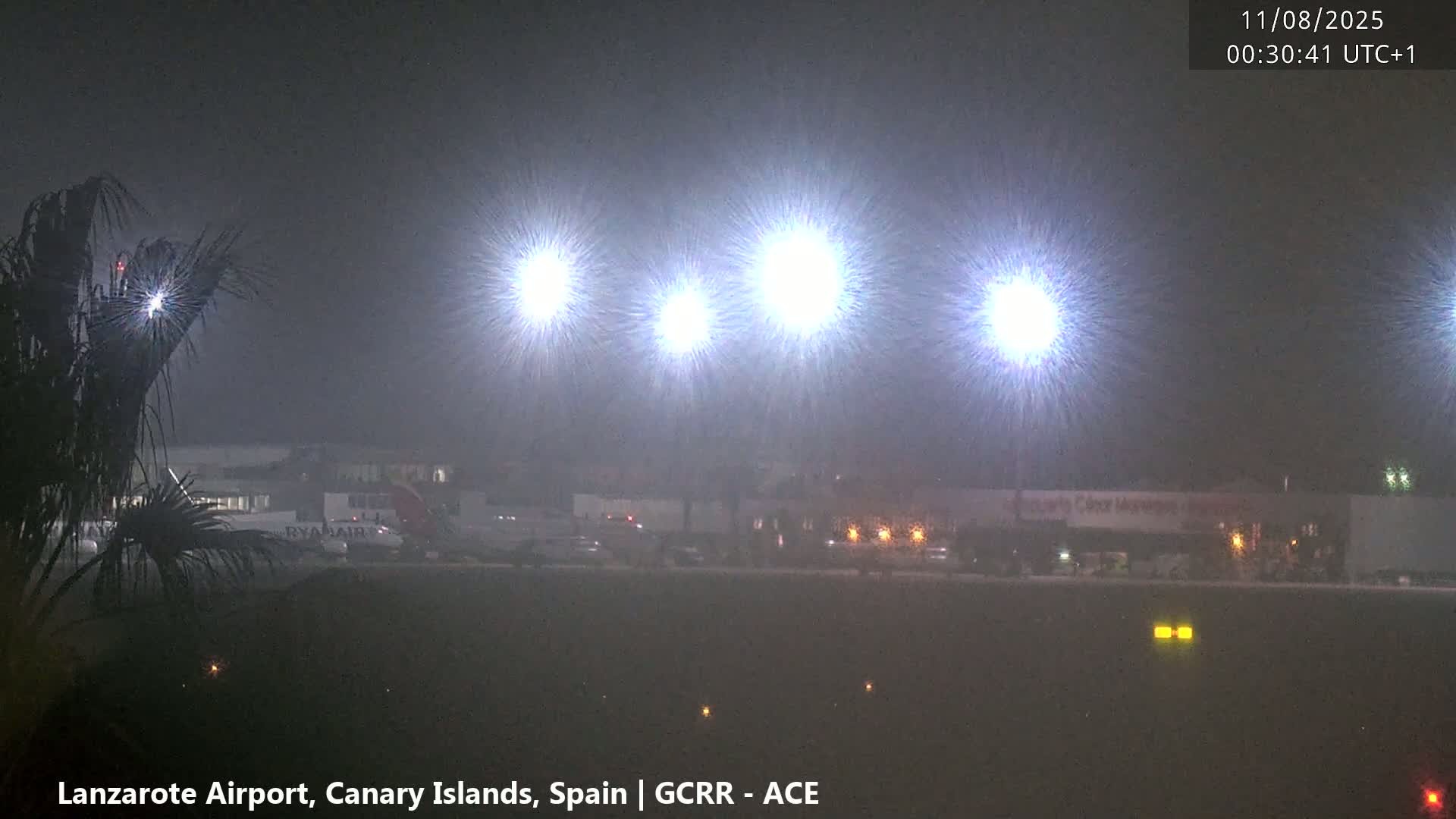 Lanzarote Airport from Inside Live Cam ACE/GCRR - Las Palmas , Canary Islands ,  Spain