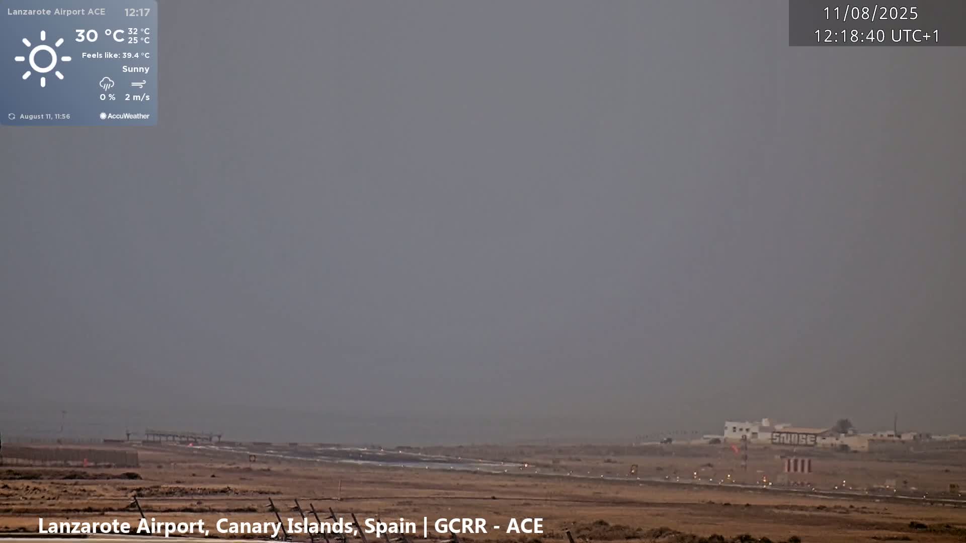Lanzarote Airport from Inside Live Cam ACE/GCRR - Las Palmas , Canary Islands ,  Spain