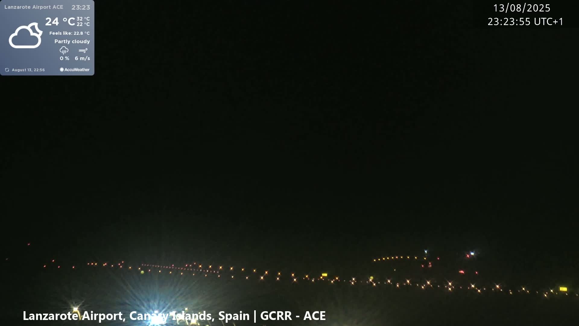 Lanzarote Airport from Inside Live Cam ACE/GCRR - Las Palmas , Canary Islands ,  Spain
