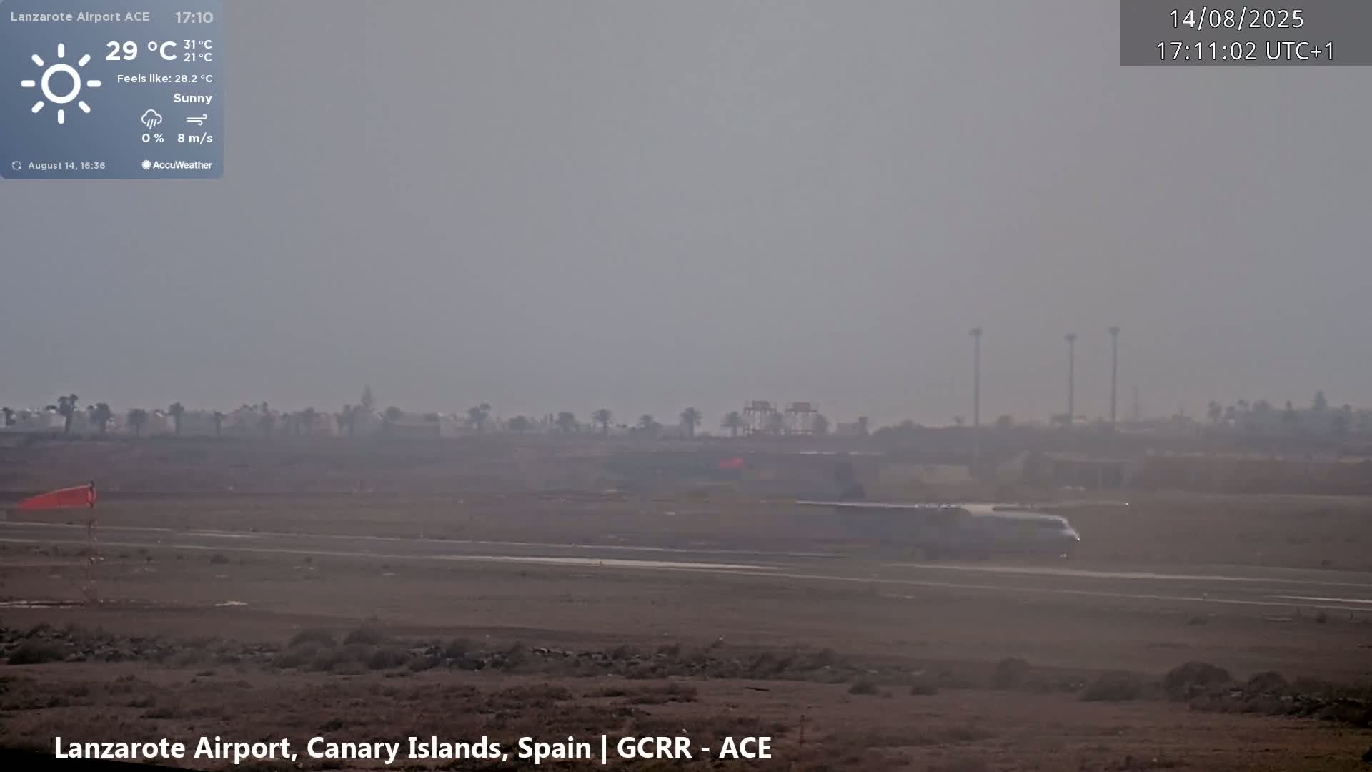 Lanzarote Airport from Inside Live Cam ACE/GCRR - Las Palmas , Canary Islands ,  Spain