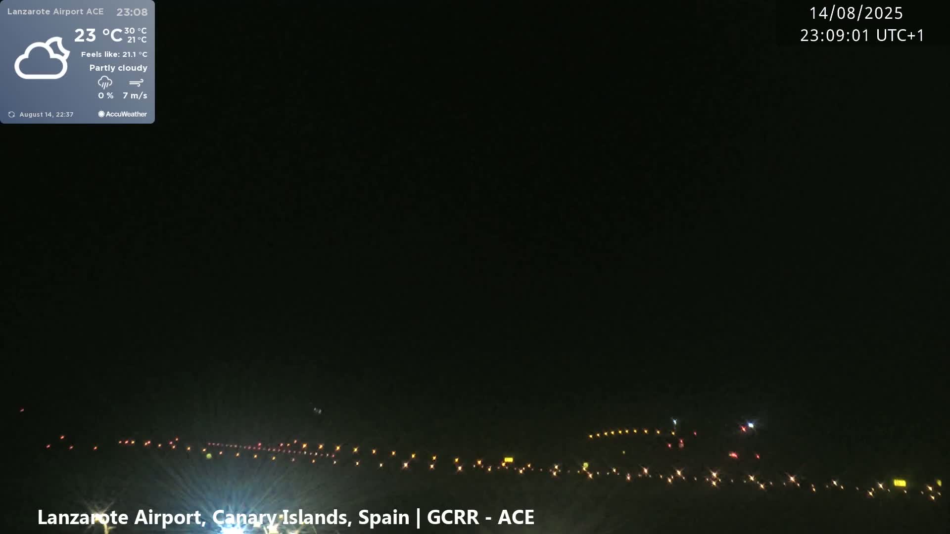 Lanzarote Airport from Inside Live Cam ACE/GCRR - Las Palmas , Canary Islands ,  Spain