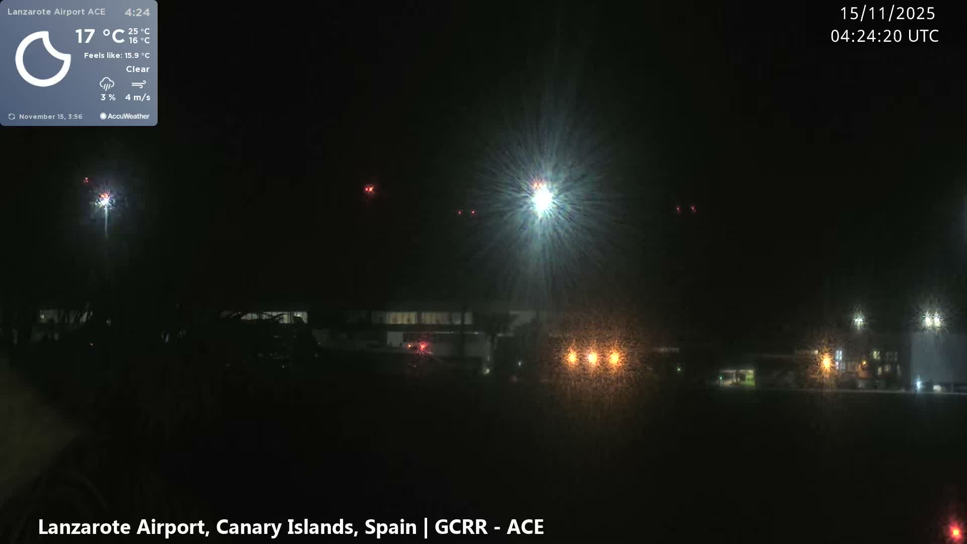 Lanzarote Airport from Inside Live Cam ACE/GCRR - Las Palmas , Canary Islands ,  Spain