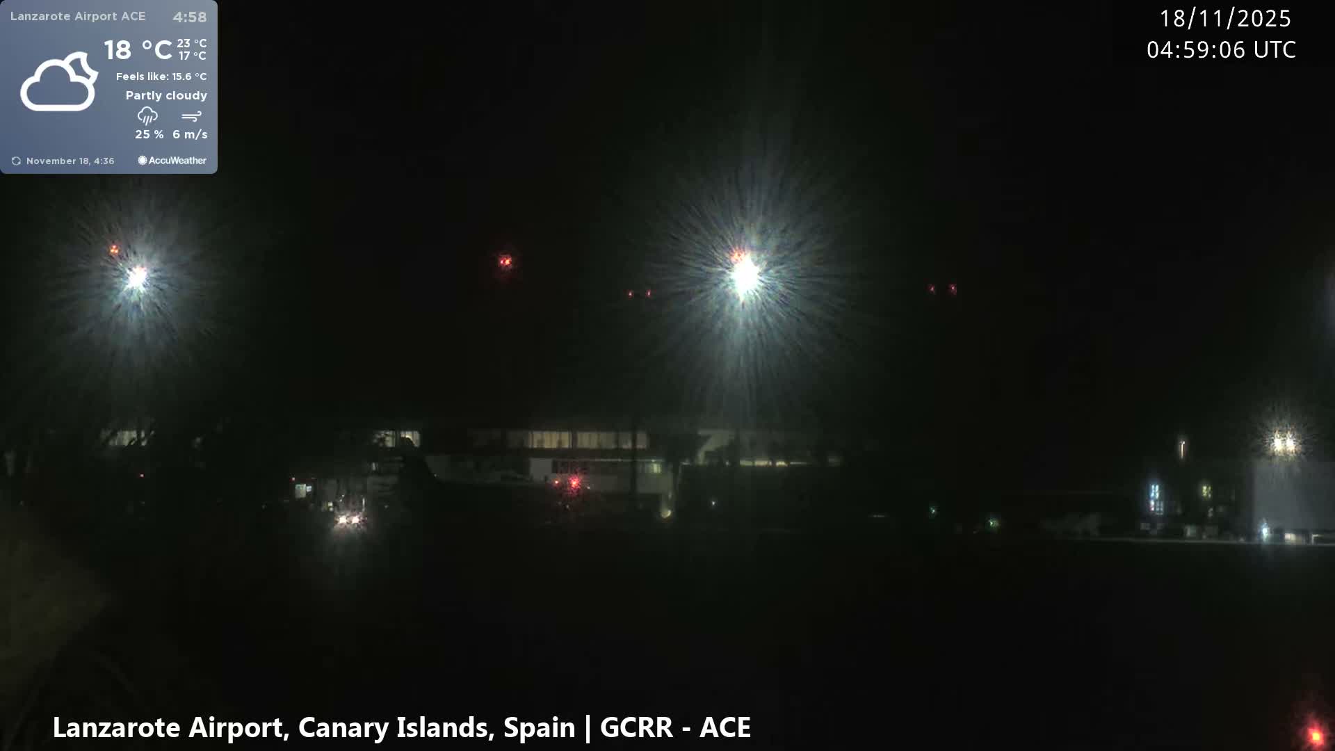 Lanzarote Airport from Inside Live Cam ACE/GCRR - Las Palmas , Canary Islands ,  Spain